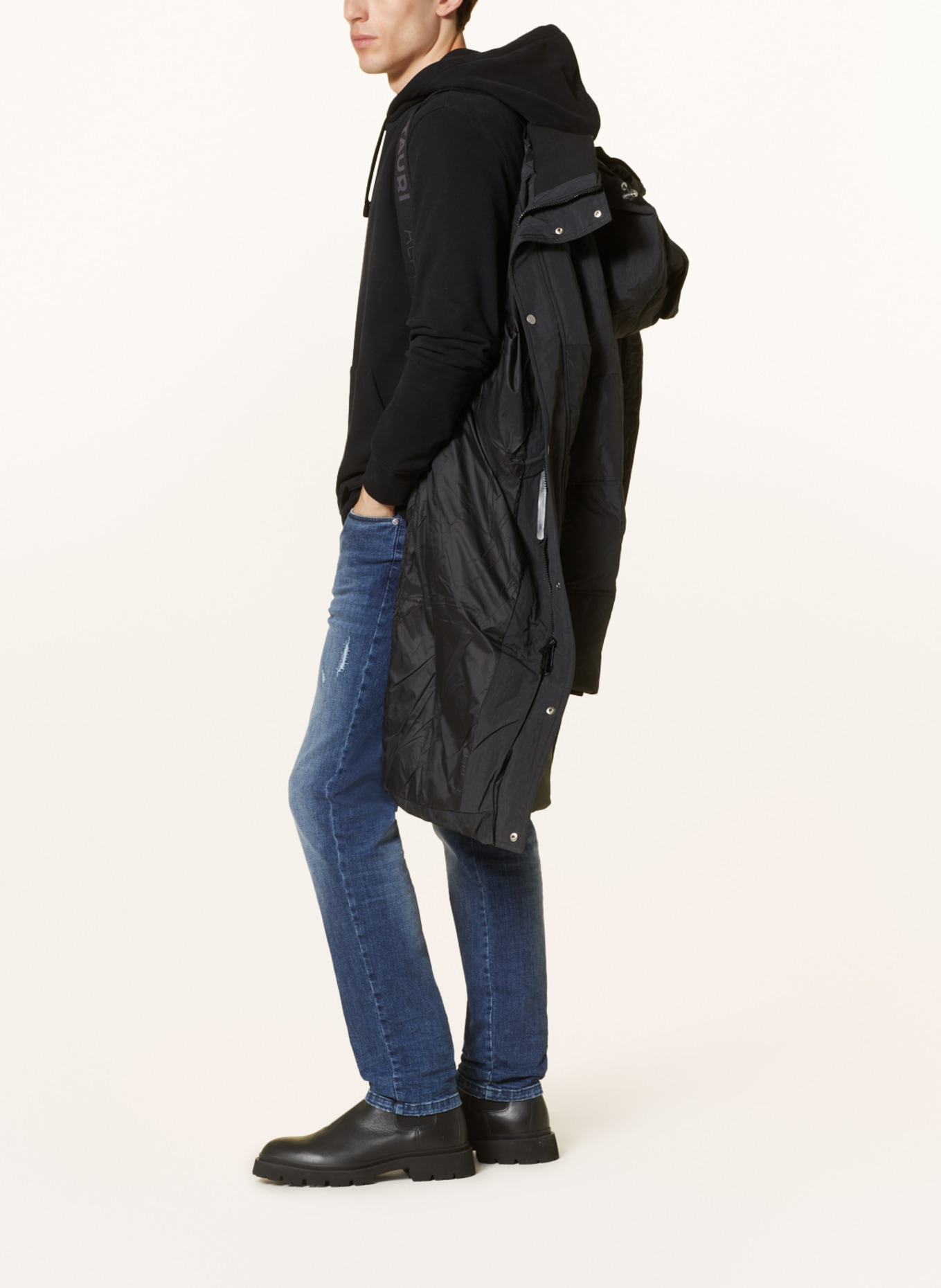 ALPHATAURI Prošívaný kabát ODORU s odnímatelnou kapucí a izolací Primaloft®, Barva: ČERNÁ (Obrázek 6)