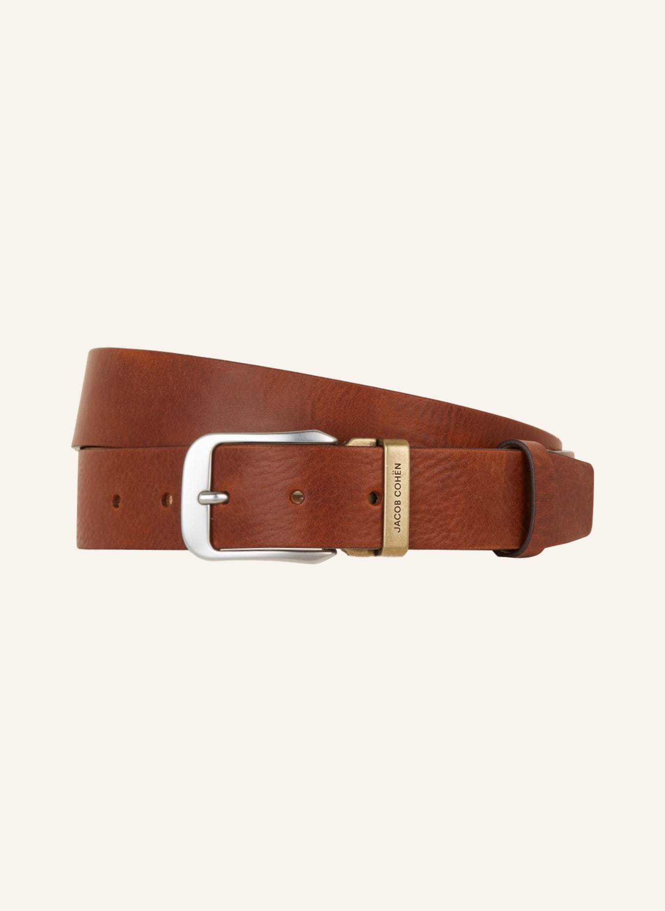 JACOB COHEN Leather belt, Color: COGNAC (Image 1)
