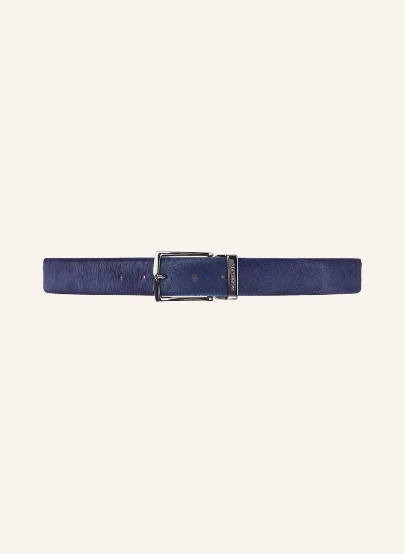 JACOB COHEN Leather belt with real fur, Color: DARK BLUE (Image 2)