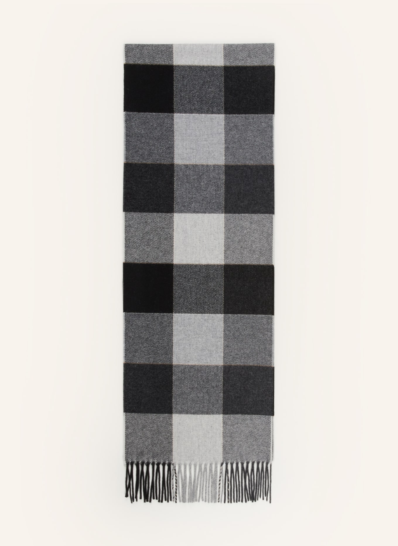 STROKESMAN'S Cashmere-Schal, Farbe: DUNKELGRAU/ HELLGRAU/ SCHWARZ (Bild 1)
