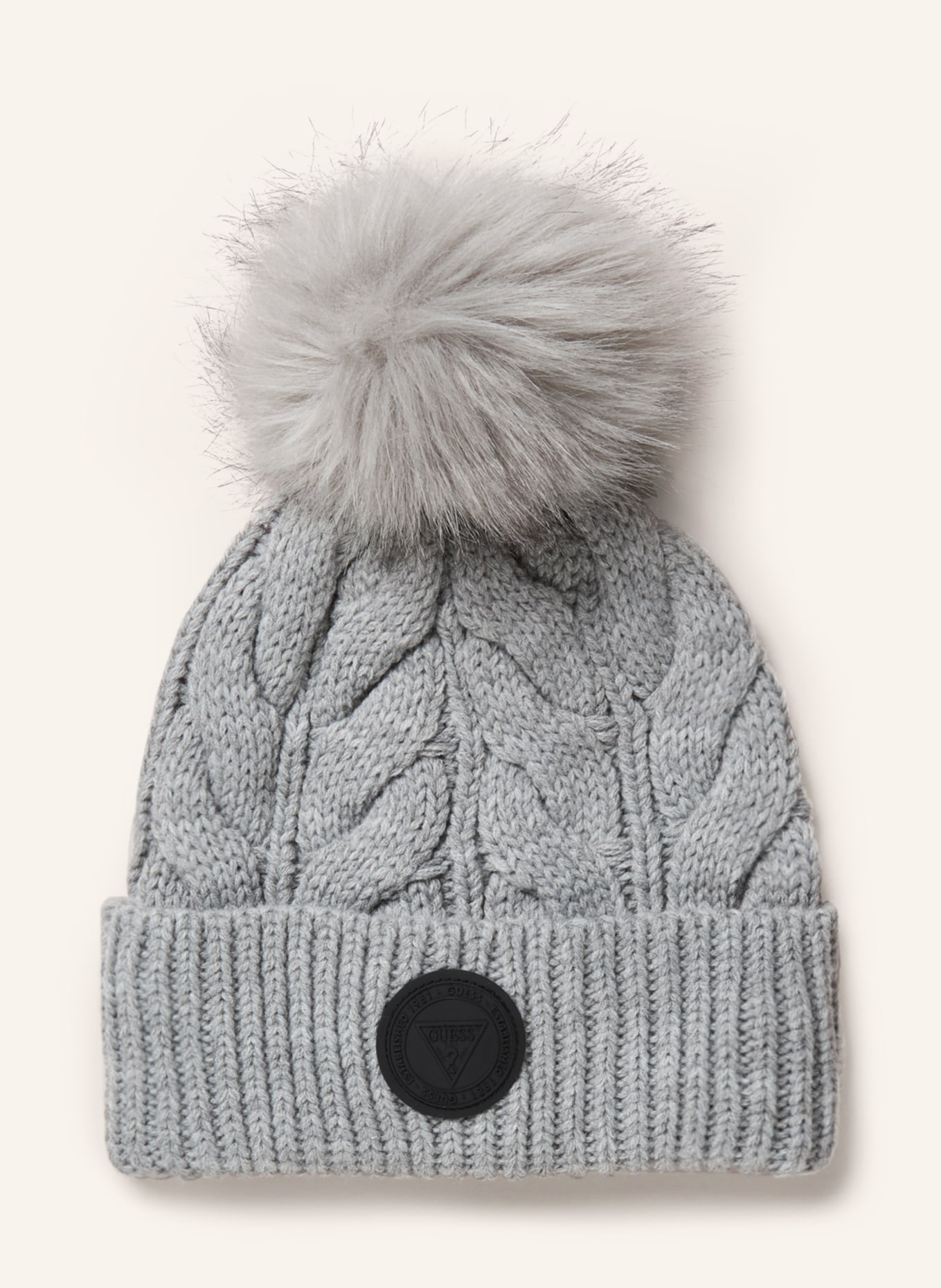 GUESS Beanie, Color: LIGHT GRAY (Image 1)