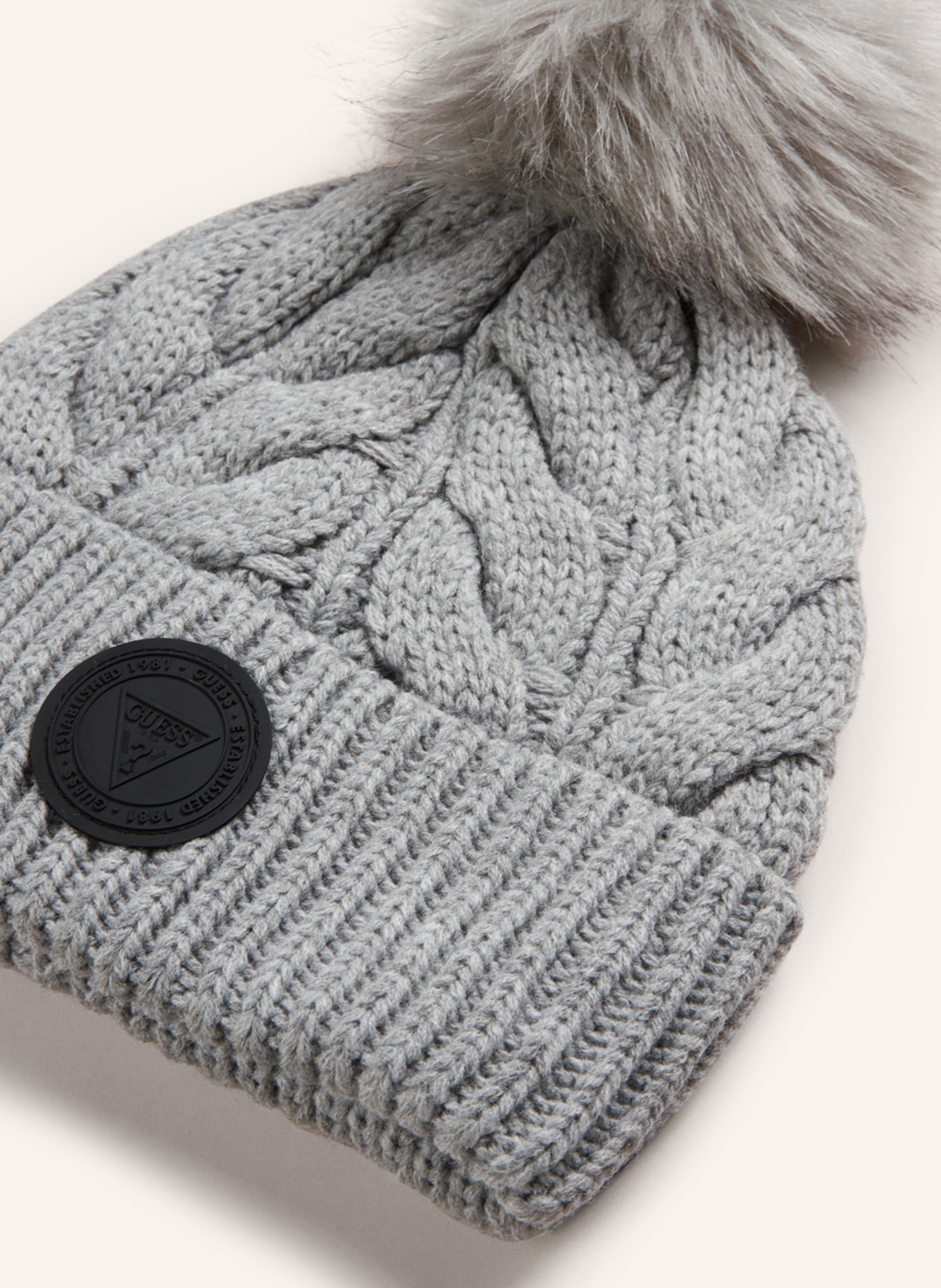 GUESS Beanie, Color: LIGHT GRAY (Image 2)
