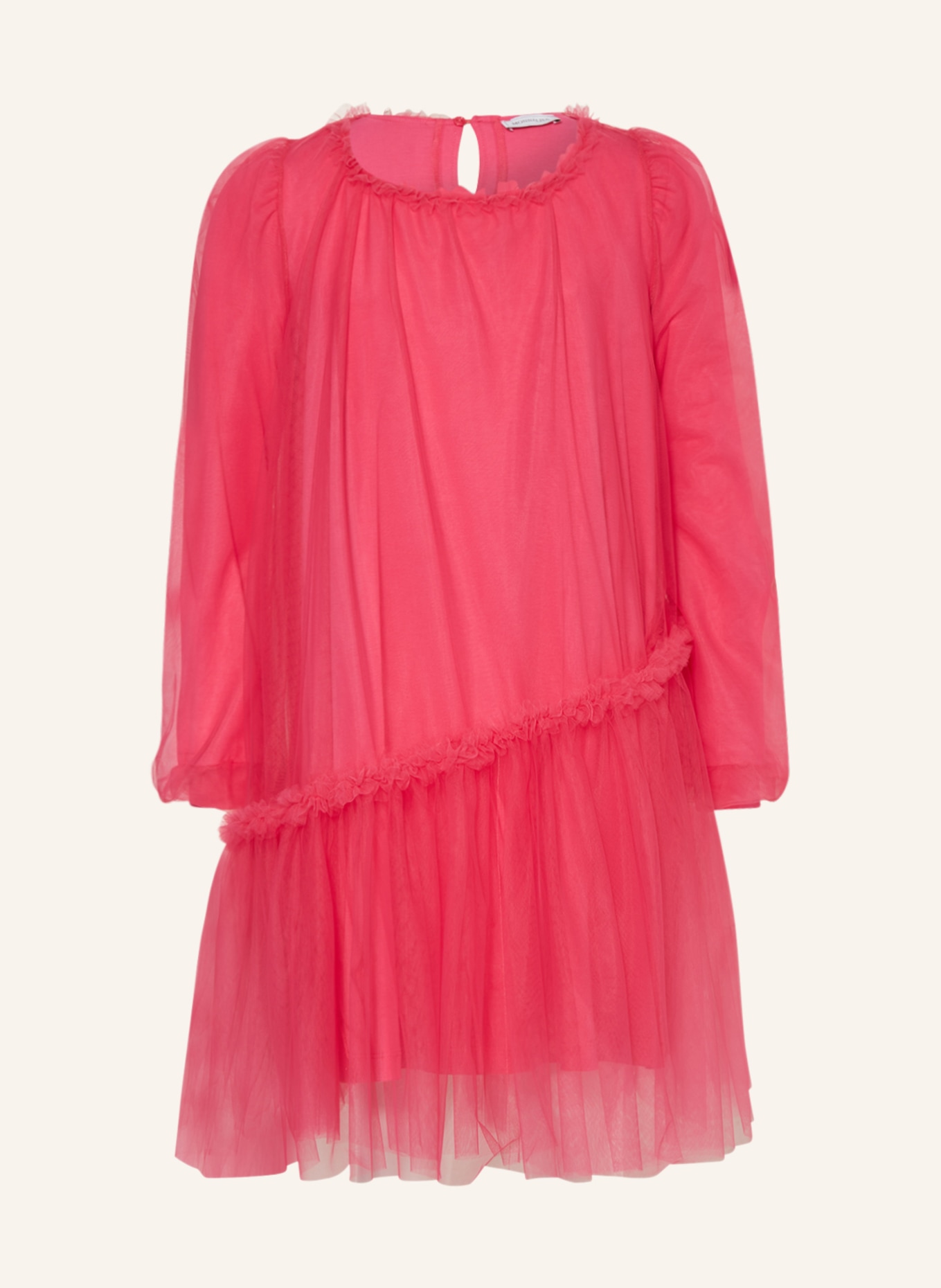 MONNALISA Sukienka tiulowa z falbankami, Kolor: FUKSJA (Obrazek 1)