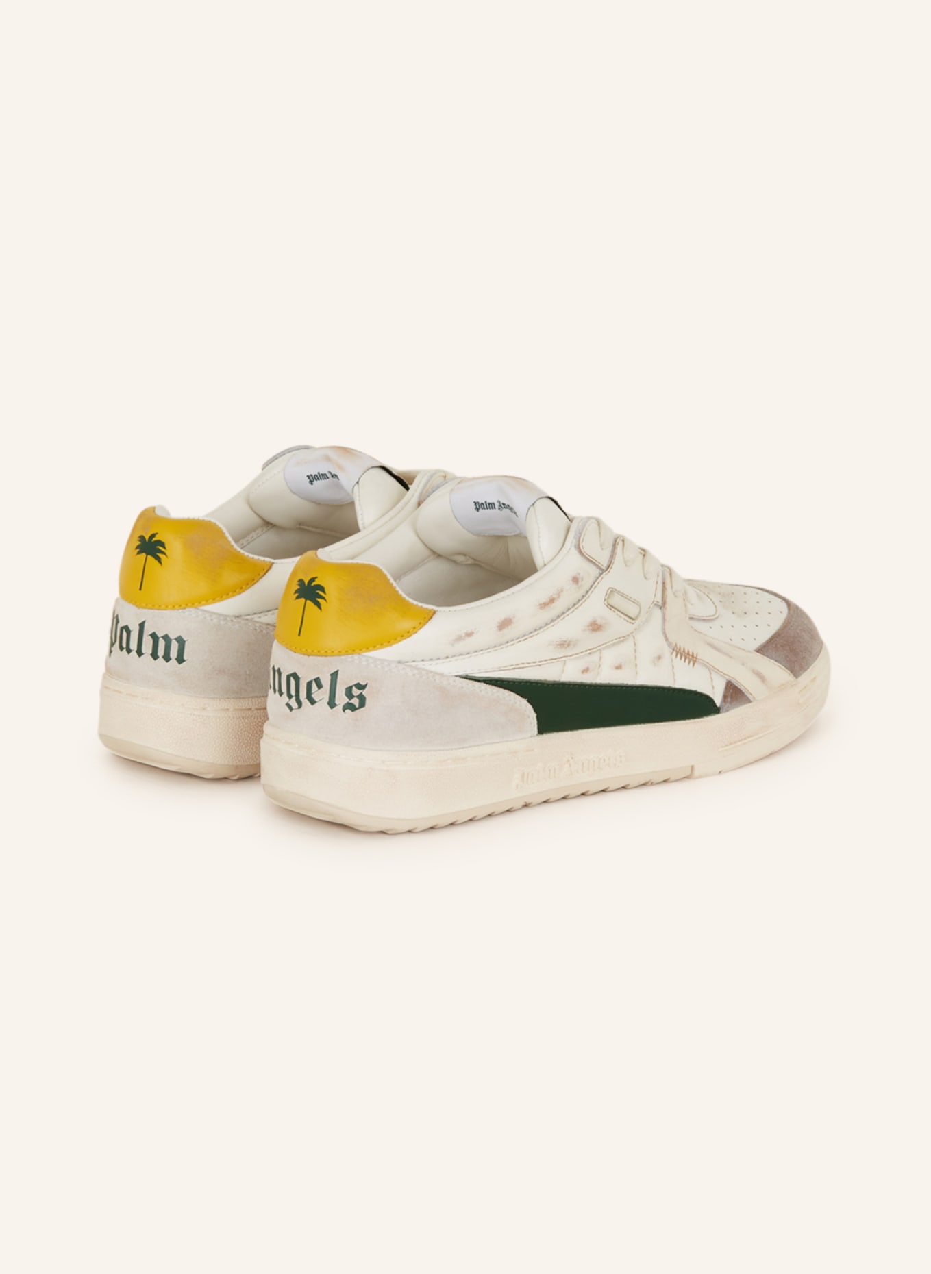 Palm Angels Sneakers UNIVERSITY, Color: WHITE/ GREEN/ DARK YELLOW (Image 2)
