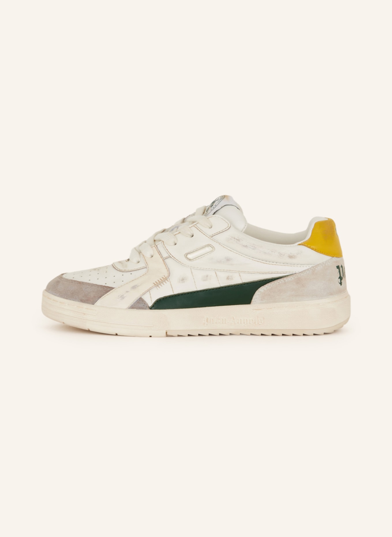 Palm Angels Sneakers UNIVERSITY, Color: WHITE/ GREEN/ DARK YELLOW (Image 4)