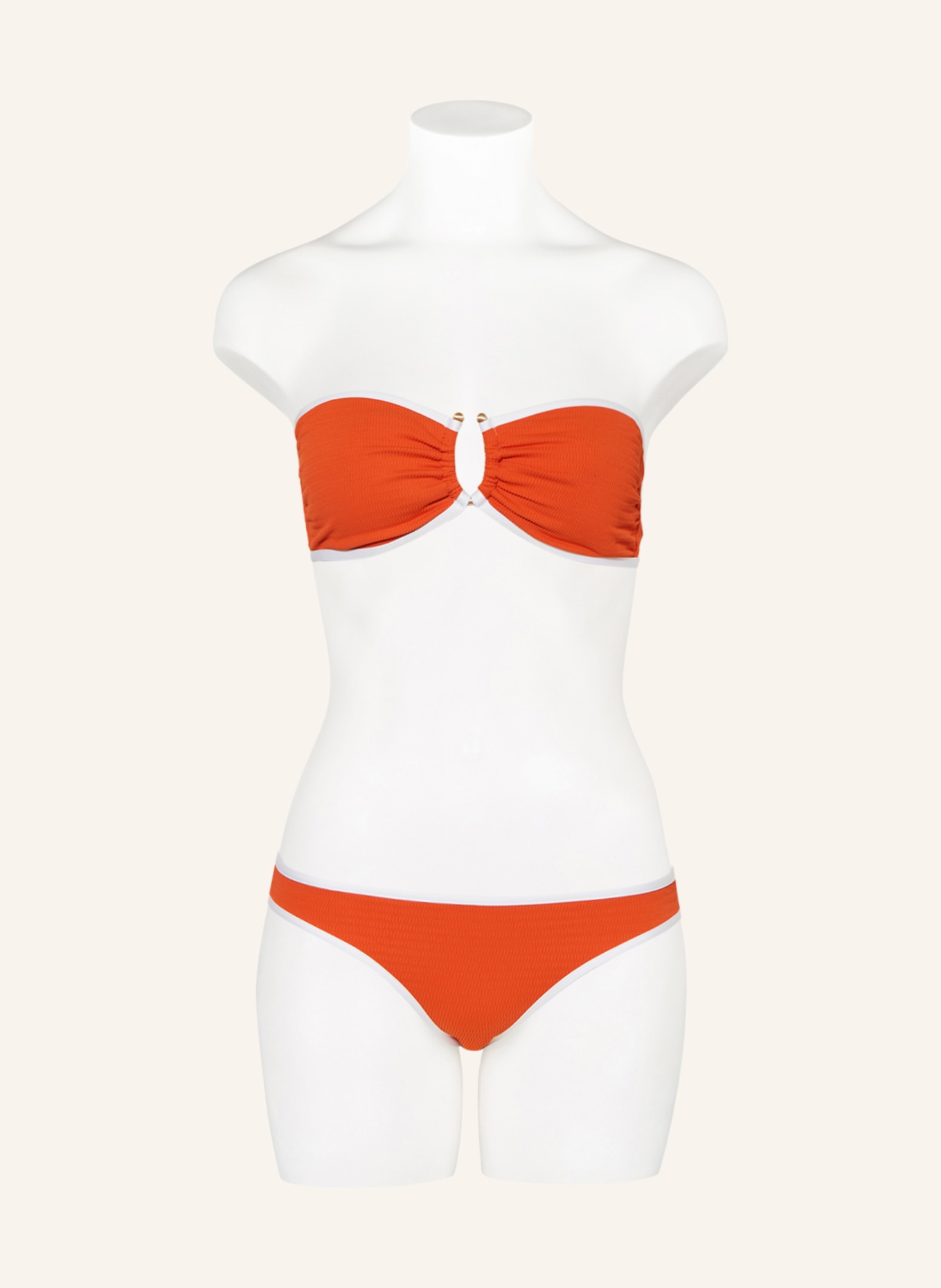 SEAFOLLY Basic bikini bottoms BEACH BOND, Color: ORANGE/ WHITE (Image 2)