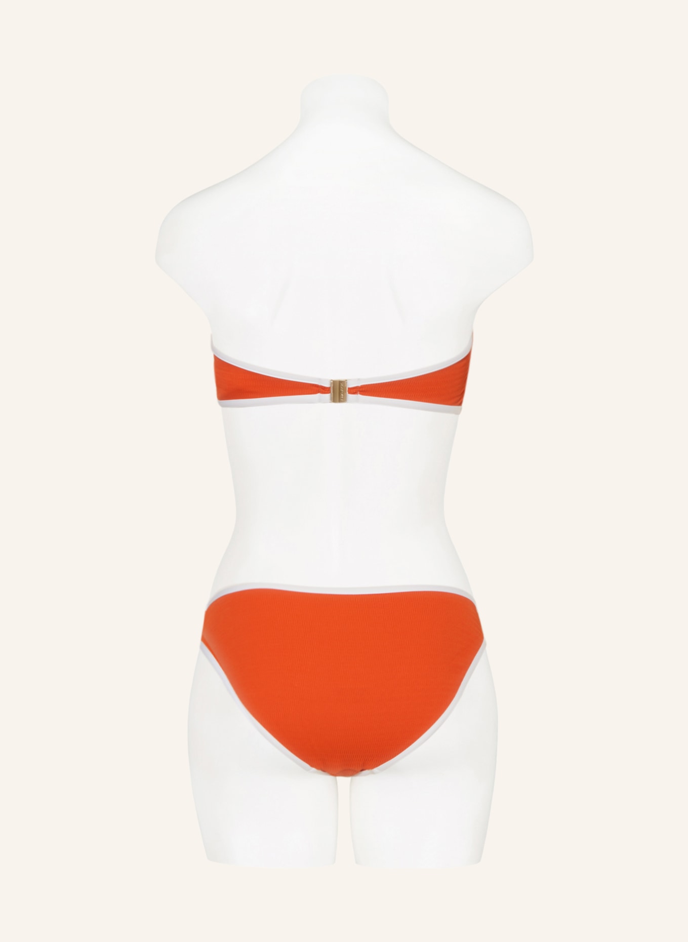 SEAFOLLY Bandeau bikini top BEACH BOND, Color: ORANGE/ WHITE (Image 4)