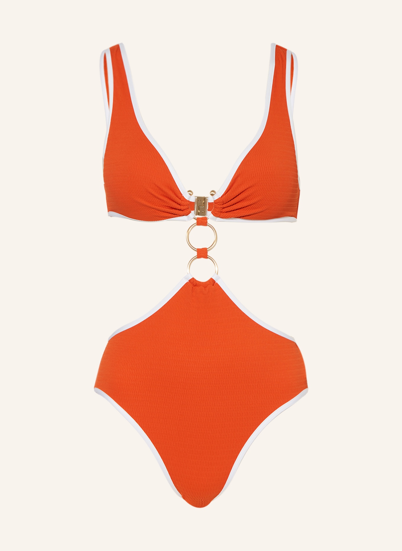 SEAFOLLY Monokini BEACH BOND, Color: ORANGE/ WHITE (Image 1)