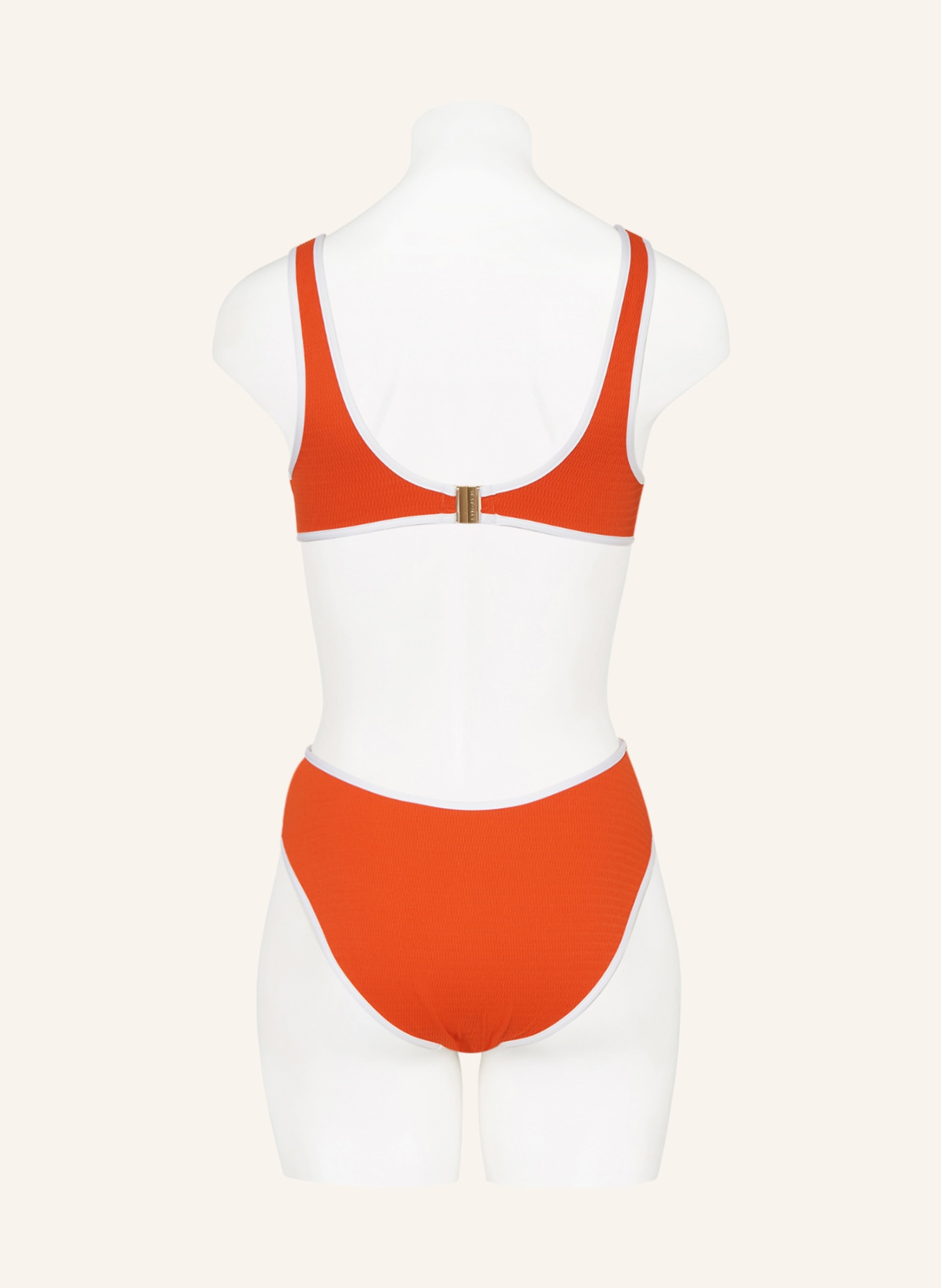 SEAFOLLY Monokini BEACH BOND, Color: ORANGE/ WHITE (Image 3)