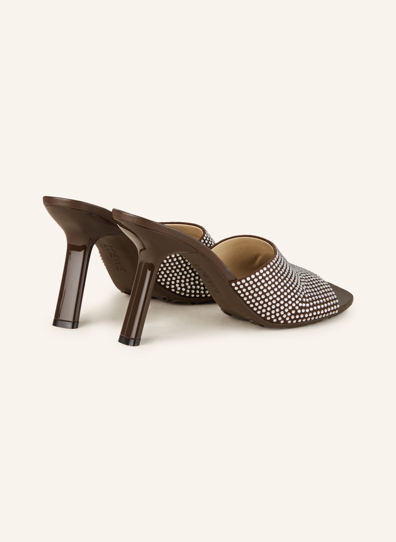 LOEWE Mules with decorative gems, Color: BROWN (Image 2)