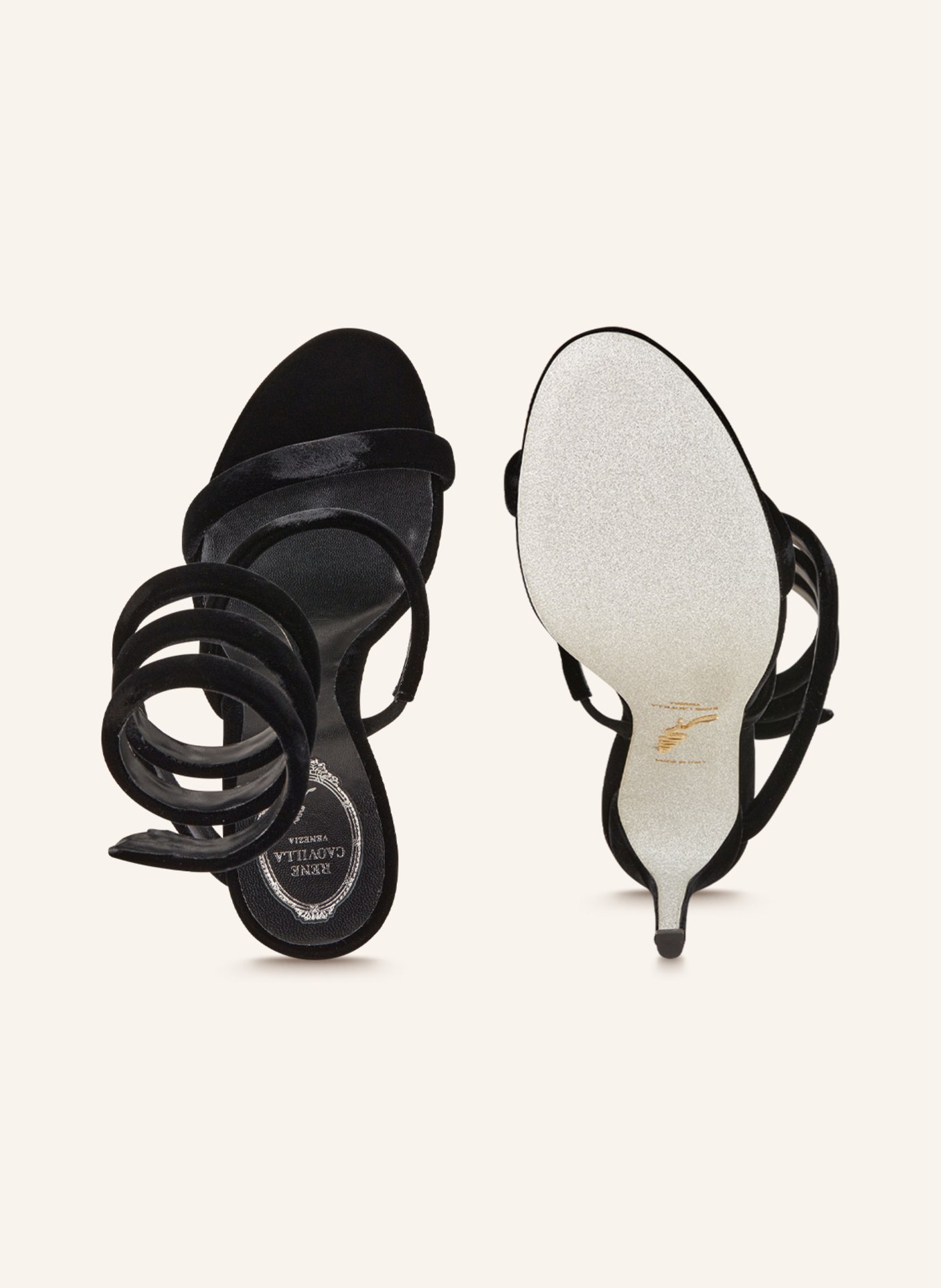 RENE CAOVILLA Sandals, Color: BLACK (Image 5)