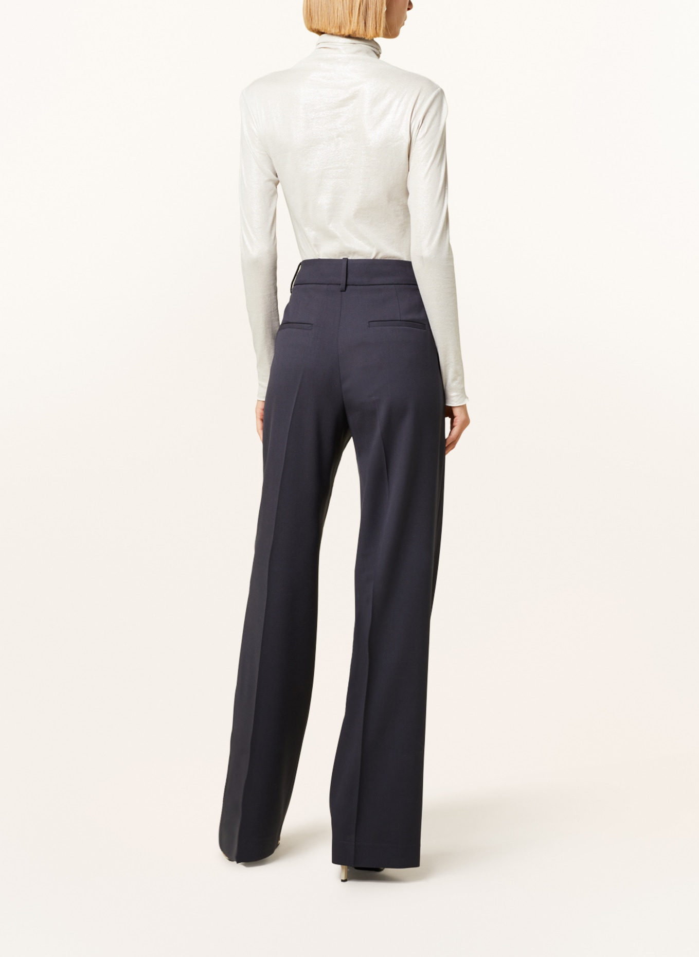 PESERICO EASY Wide leg trousers, Color: DARK BLUE (Image 3)