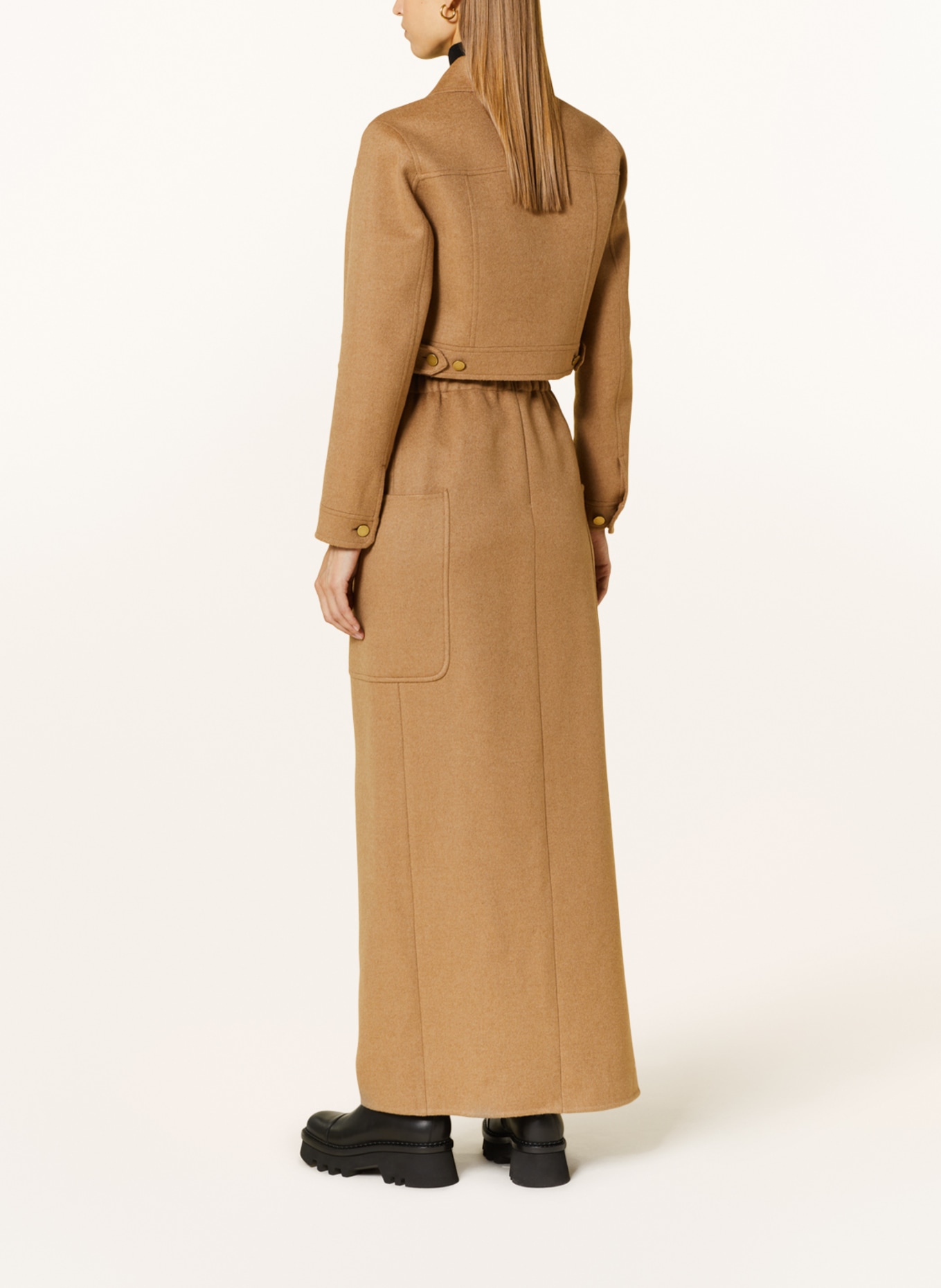 Max Mara Camel hair skirt CARBONE in wrap look, Color: CAMEL (Image 3)