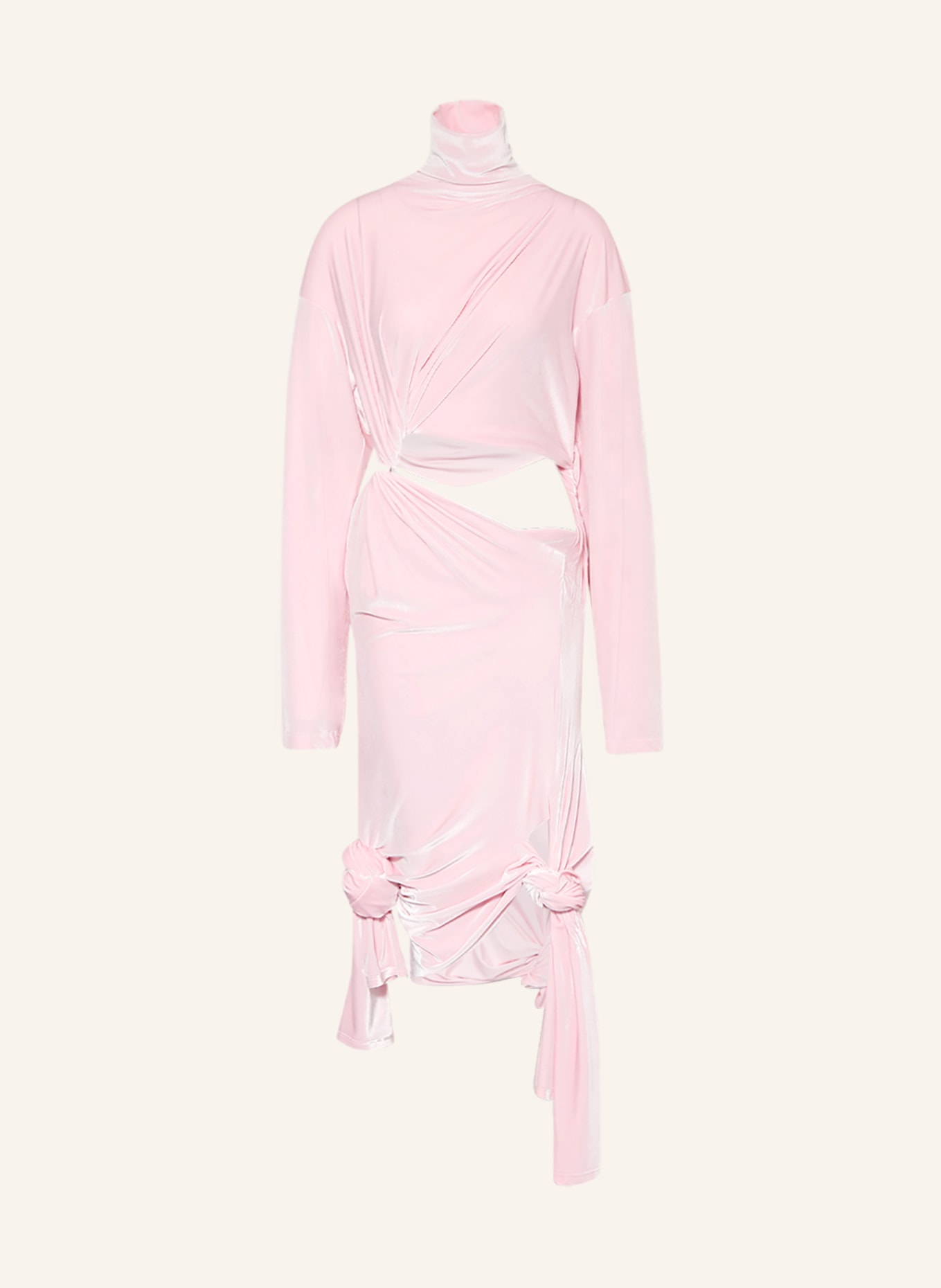 SPORTMAX Velour dress BELLI with cut-outs, Color: PINK (Image 1)