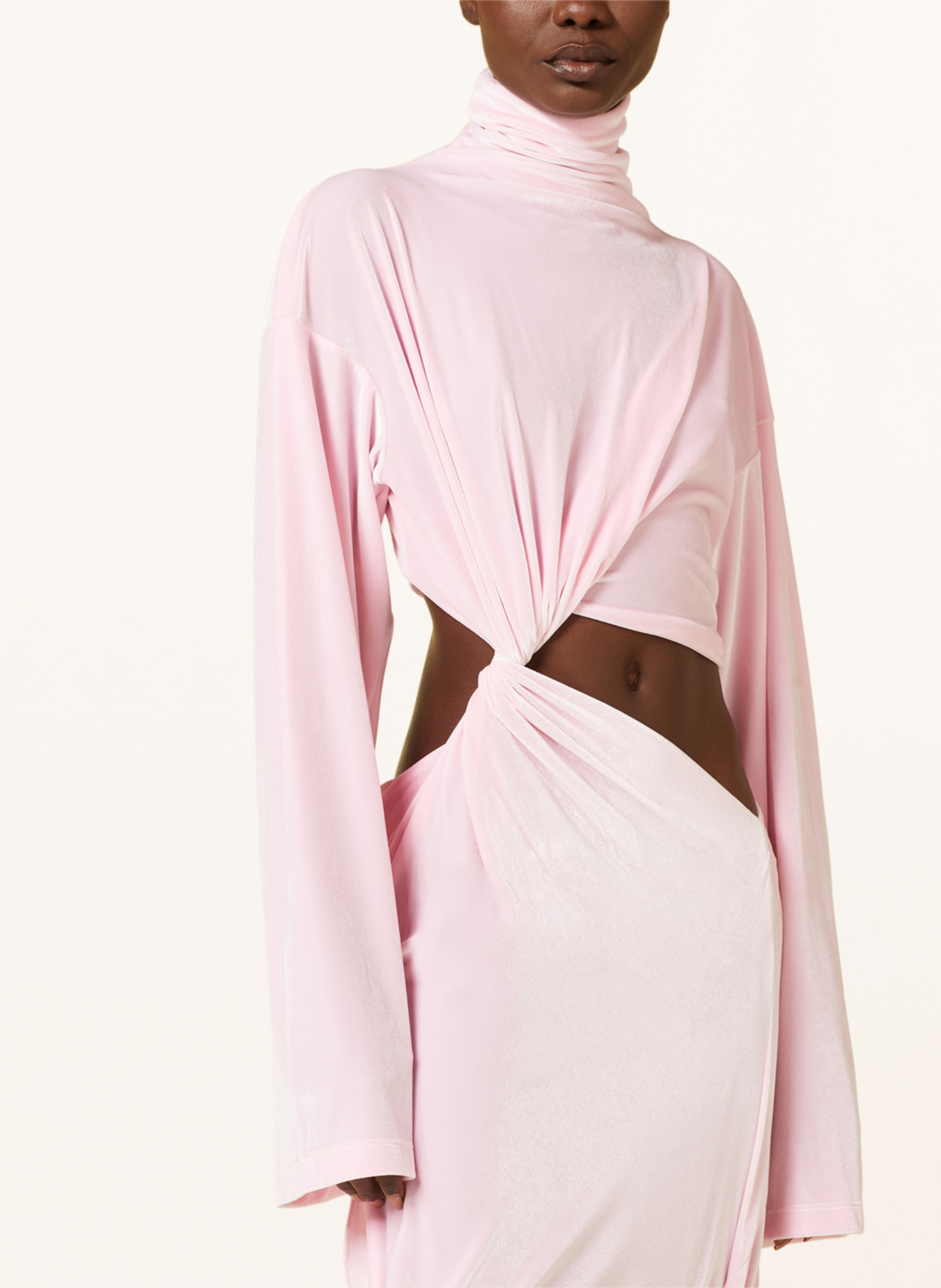 SPORTMAX Velour dress BELLI with cut-outs, Color: PINK (Image 4)