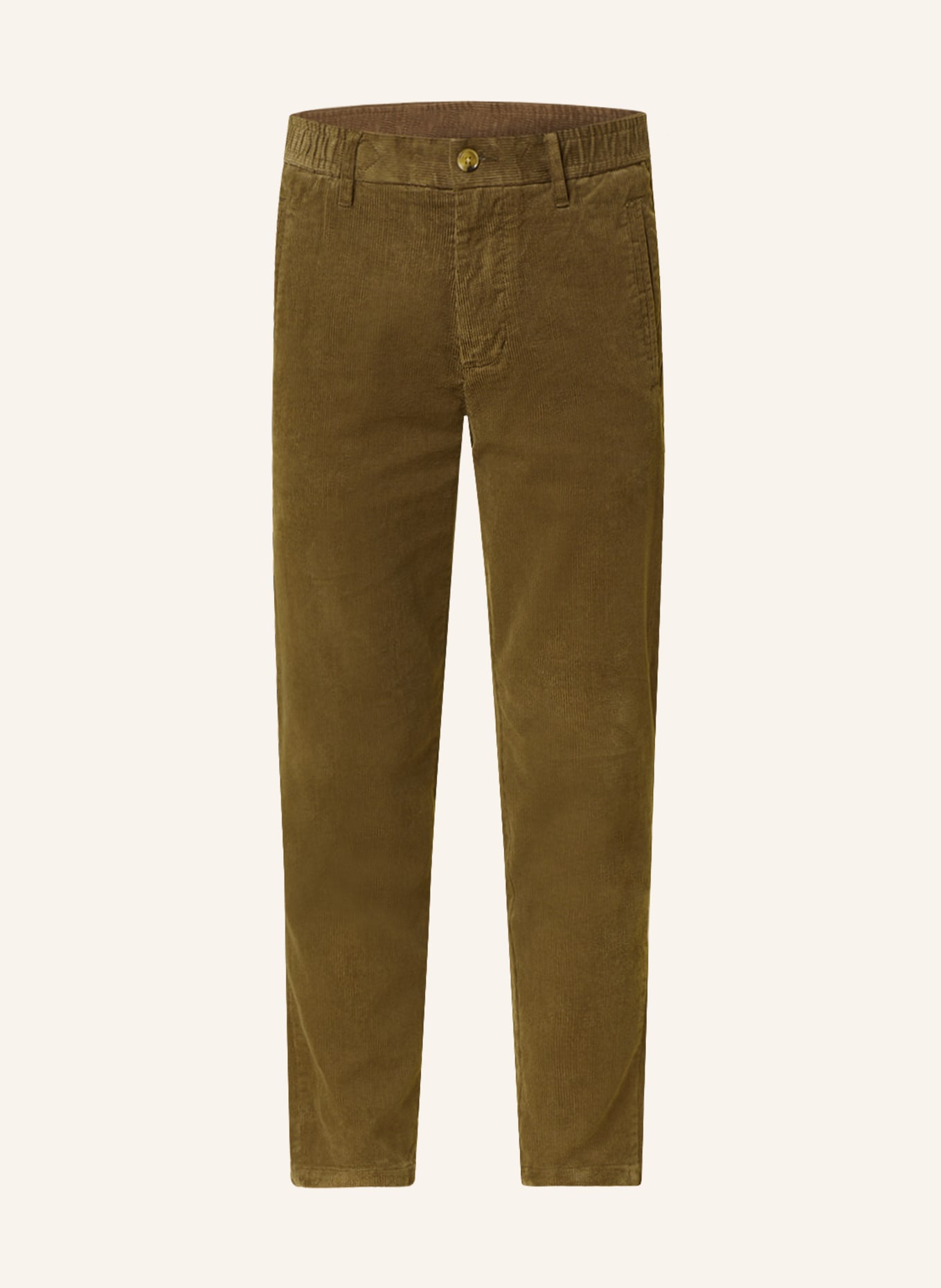GABBA Spodnie sztruksowe straight fit, Kolor: ZIELONY (Obrazek 1)