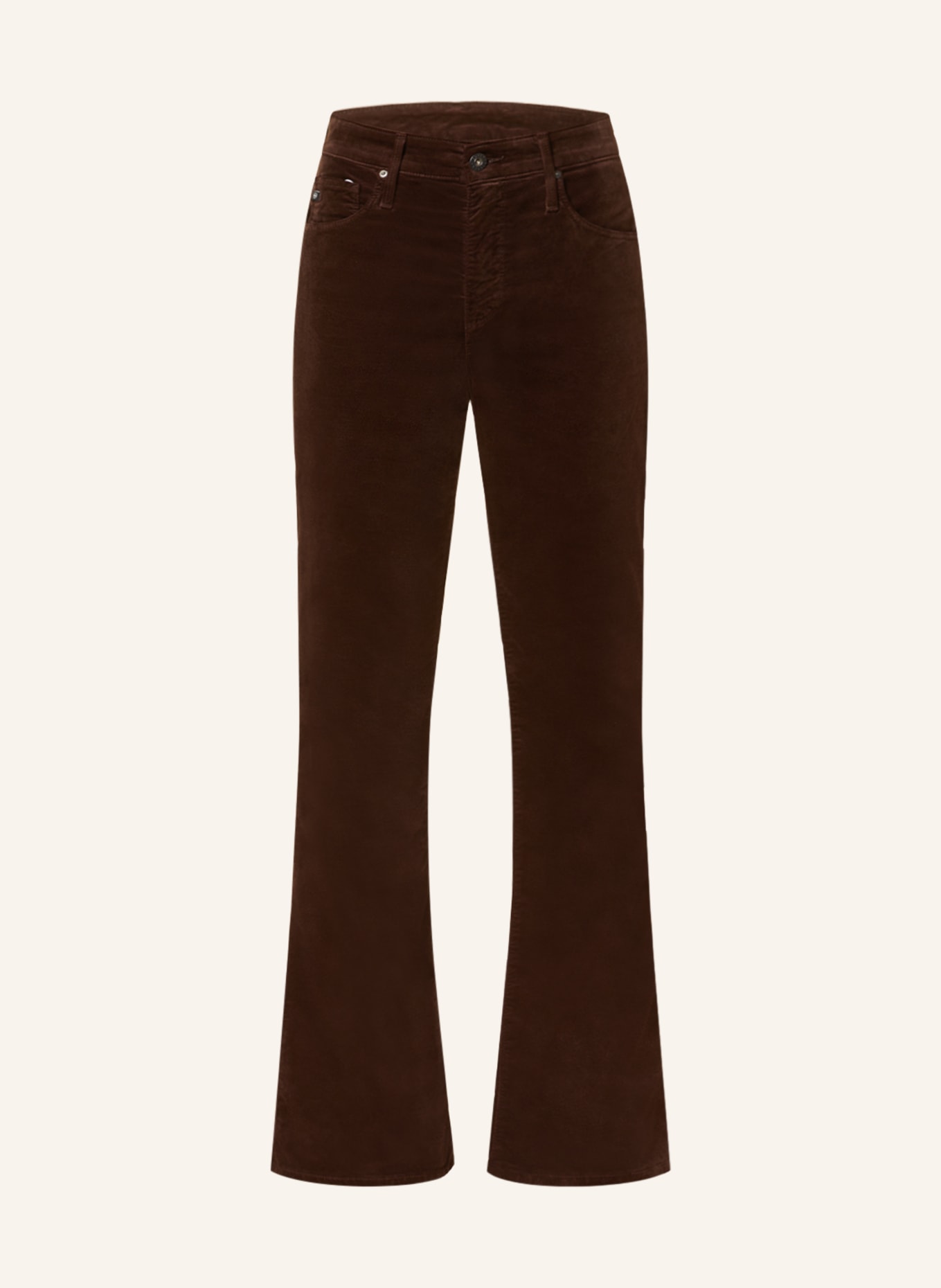 AG Jeans Bootcut trousers FARRAH made of velvet, Color: DARK BROWN (Image 1)
