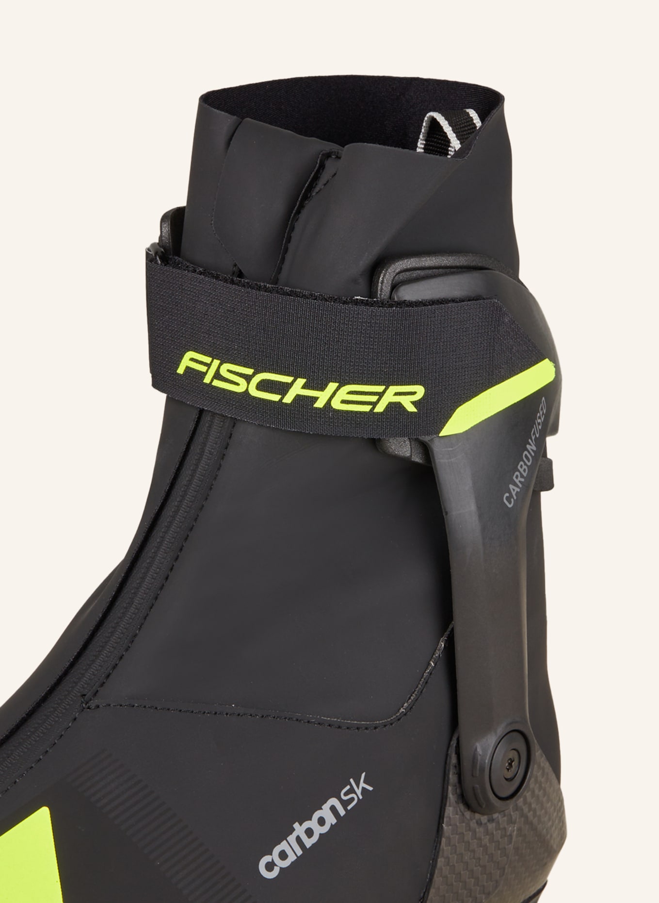 FISCHER Cross-country ski boots CARBON SKATE, Color: BLACK/ NEON YELLOW (Image 5)