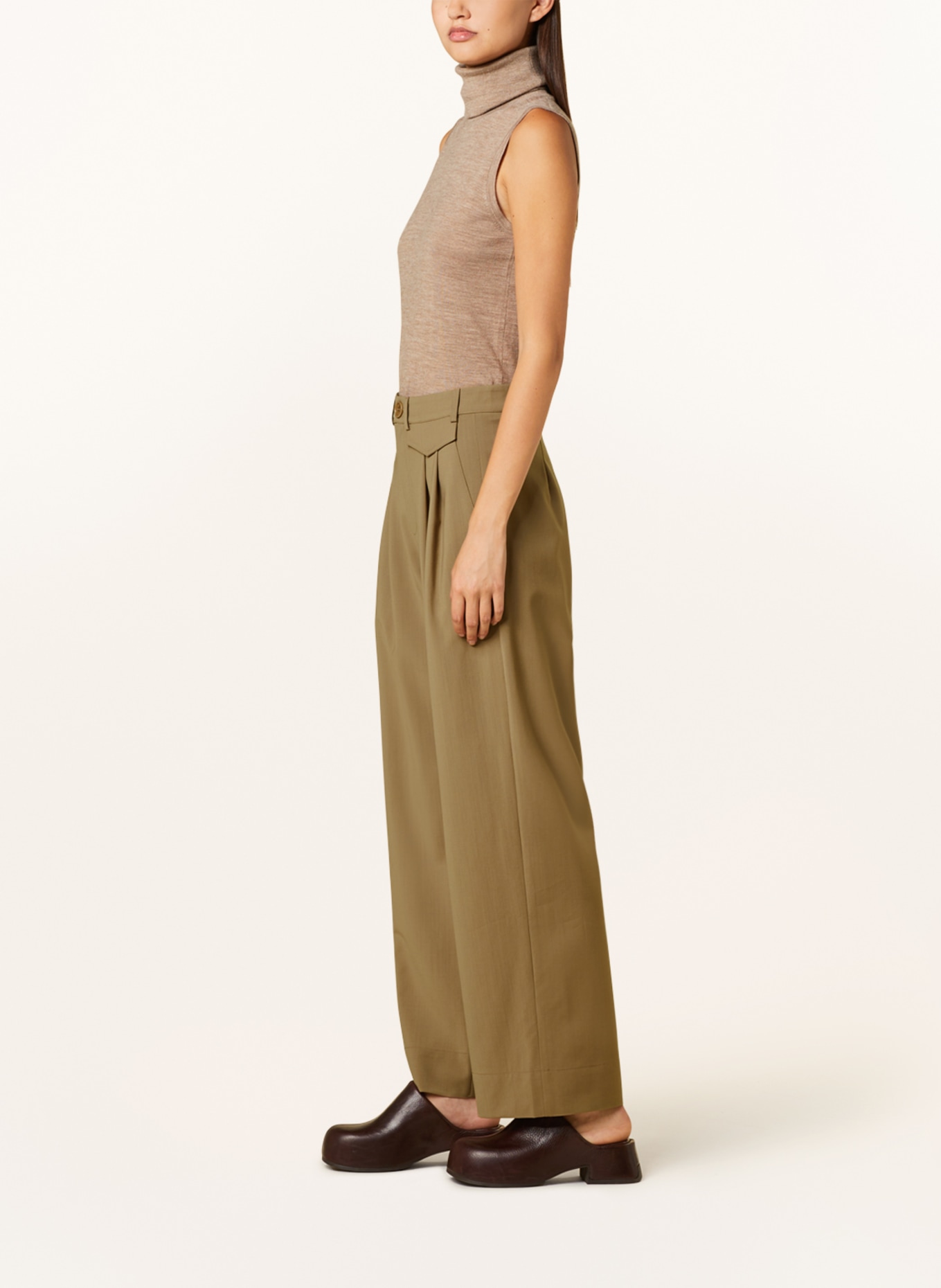 ENVELOPE 1976 Wide leg trousers PICUAL, Color: BEIGE (Image 4)