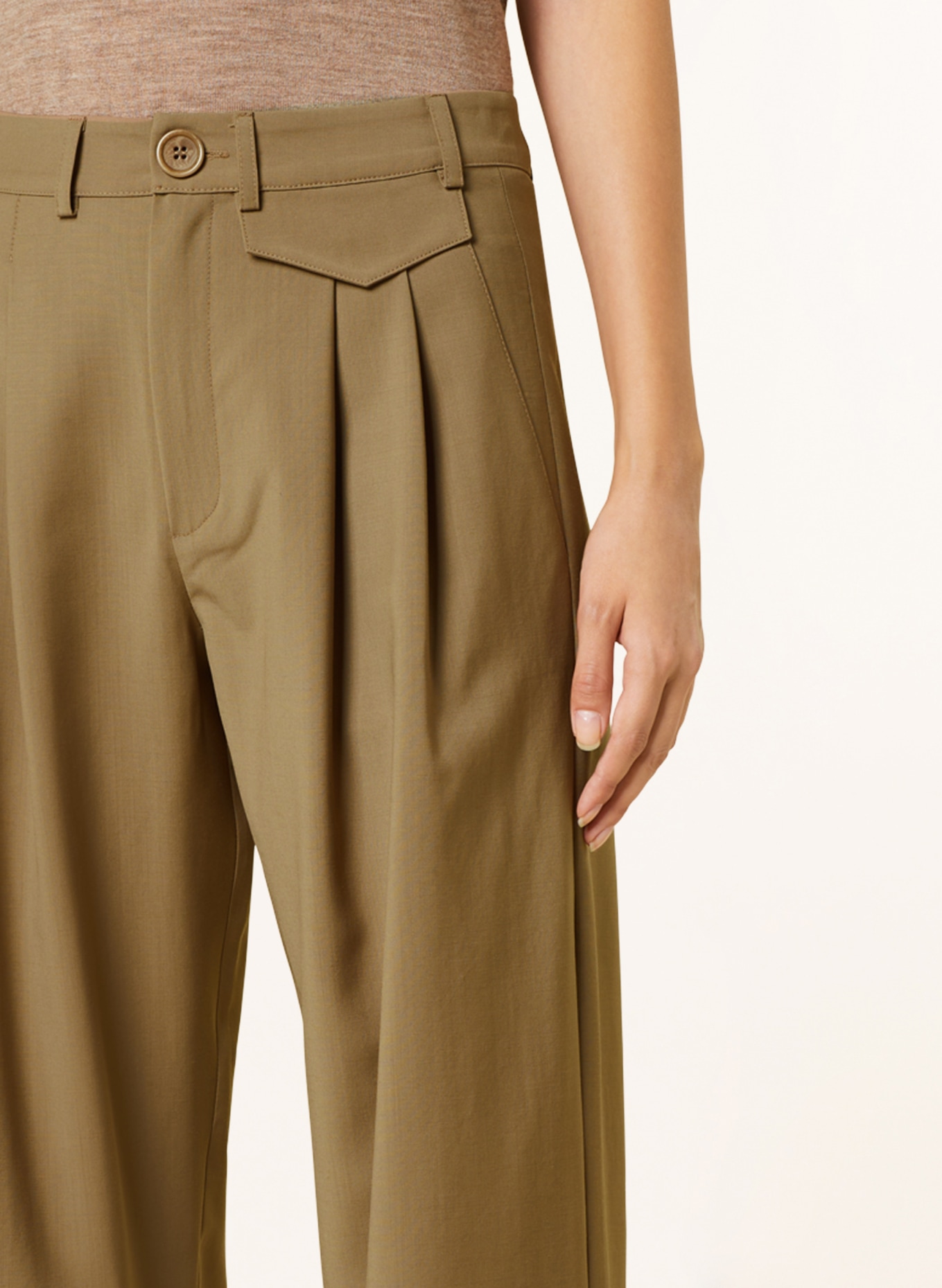 ENVELOPE 1976 Wide leg trousers PICUAL, Color: BEIGE (Image 5)