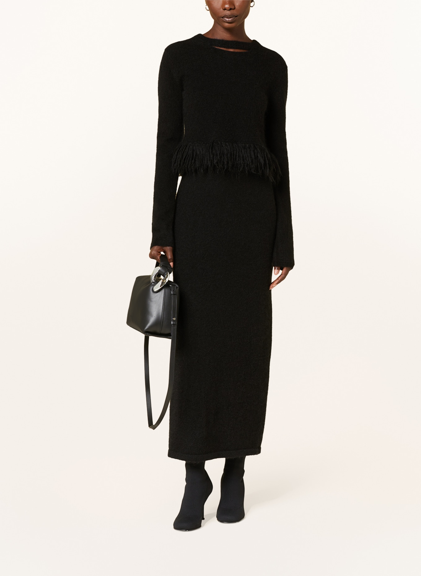 JW ANDERSON Sweater with mohair, Color: BLACK (Image 2)