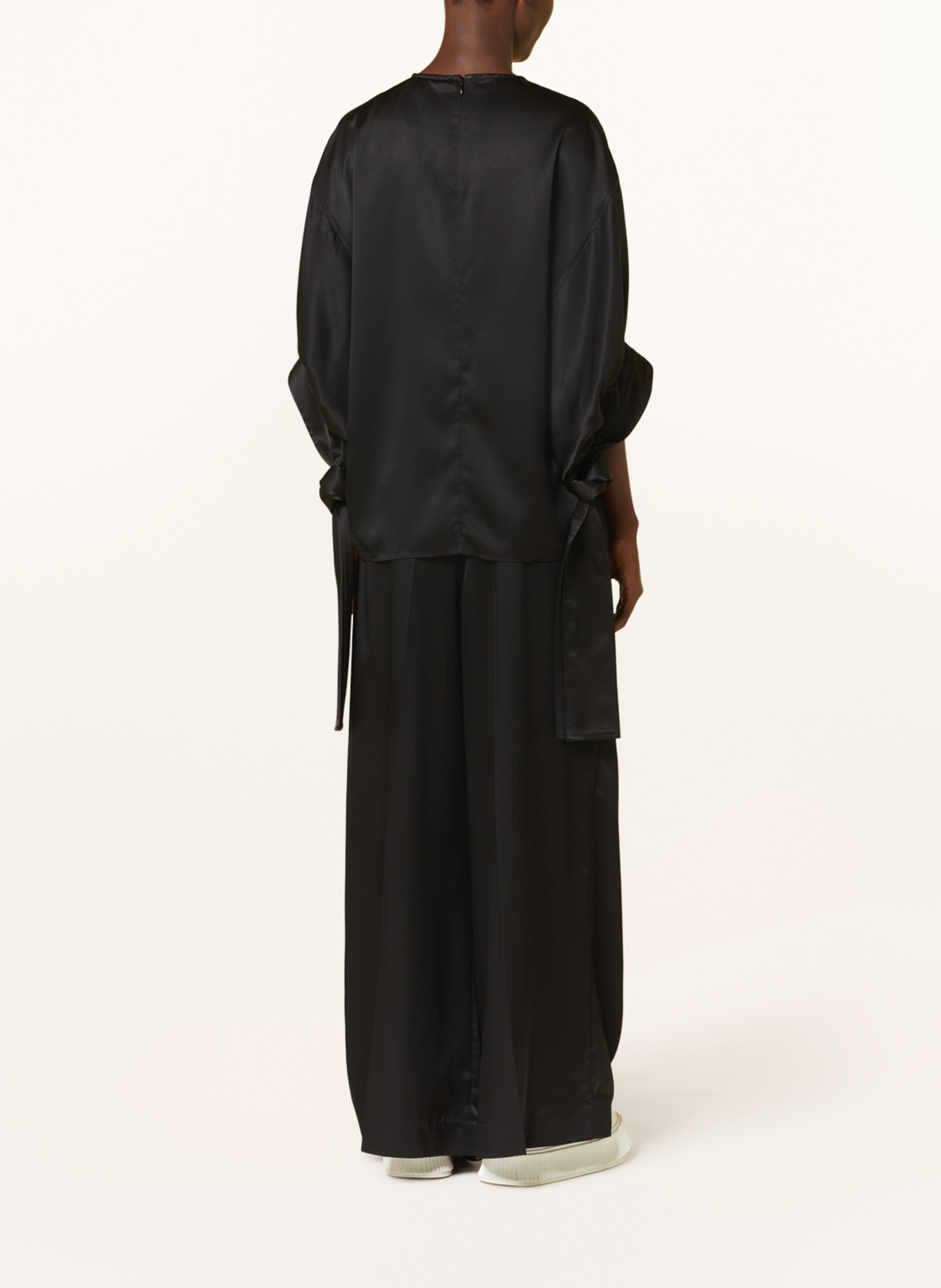 JW ANDERSON Satin trousers, Color: BLACK (Image 3)