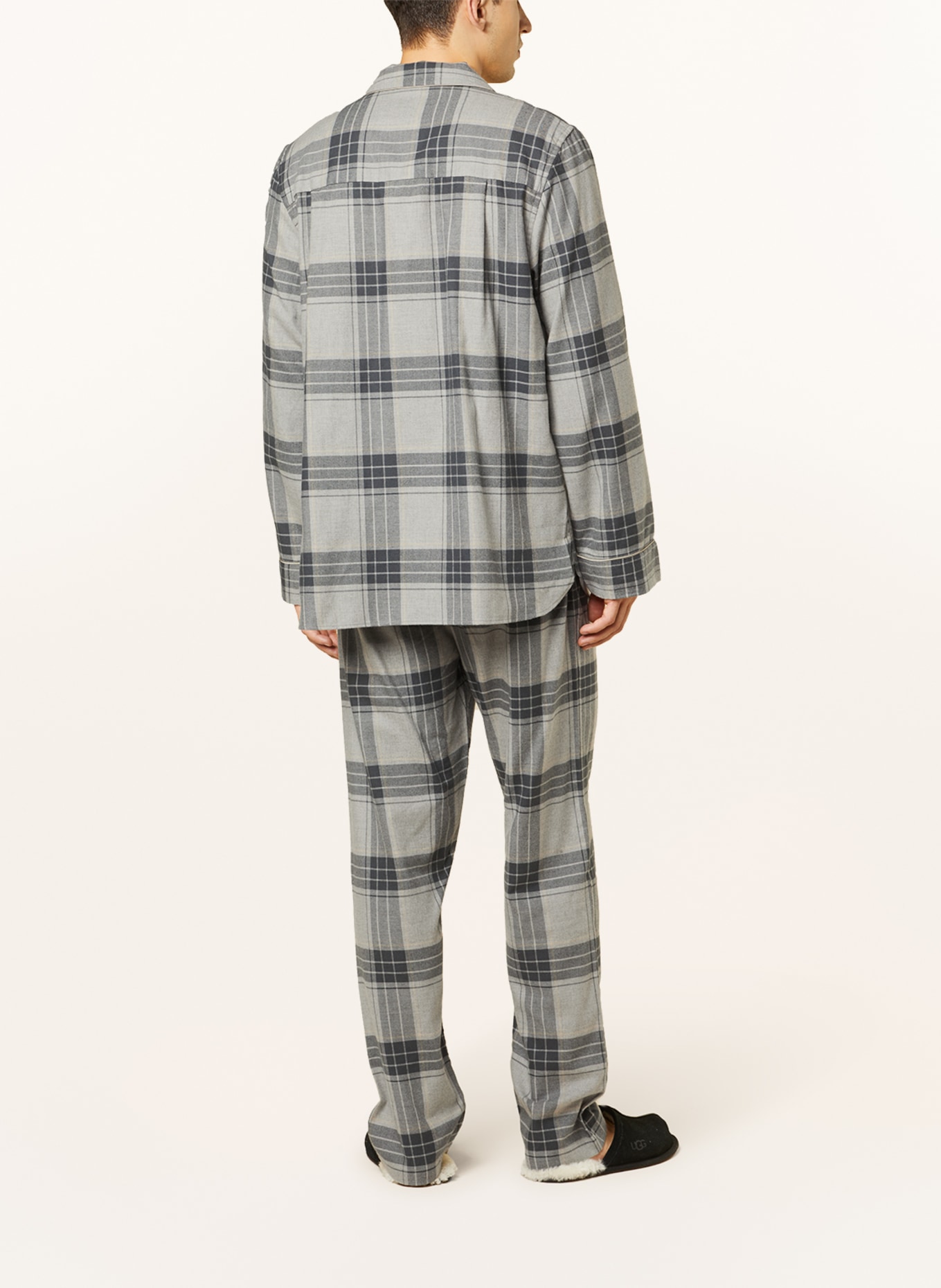 zimmerli Pajamas COZY FLANNEL in flannel, Color: DARK GRAY/ GRAY/ LIGHT GRAY (Image 3)