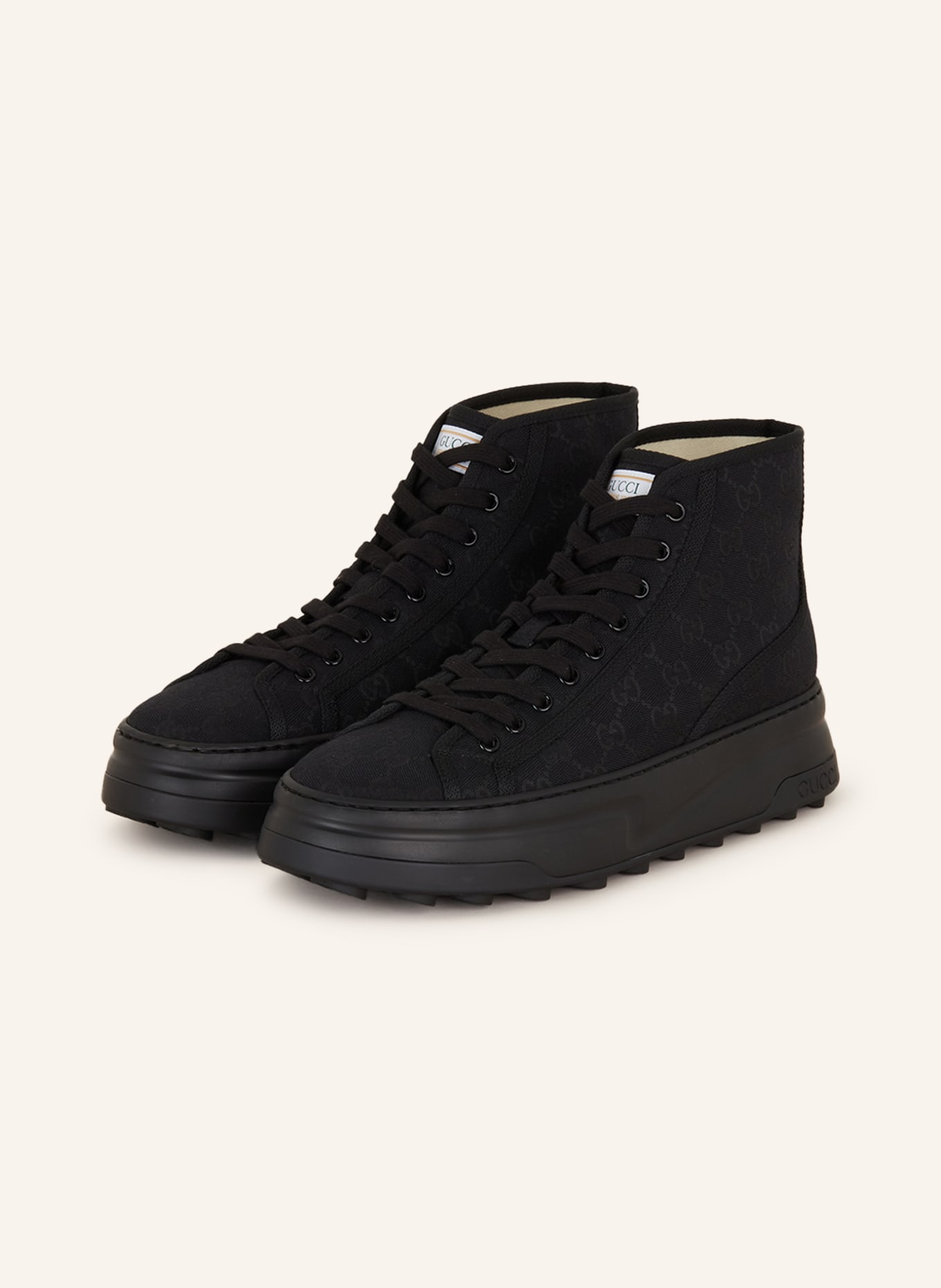 GUCCI Hightop-Sneaker, Farbe: 1000 BLACK/BLACK (Bild 1)