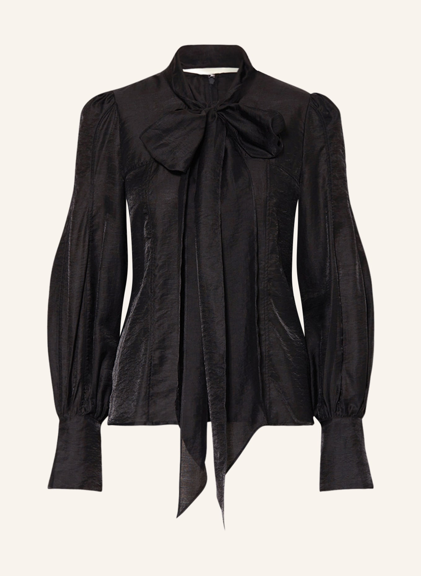 IVY OAK Shirt blouse ESME with detachable bow, Color: BLACK (Image 1)