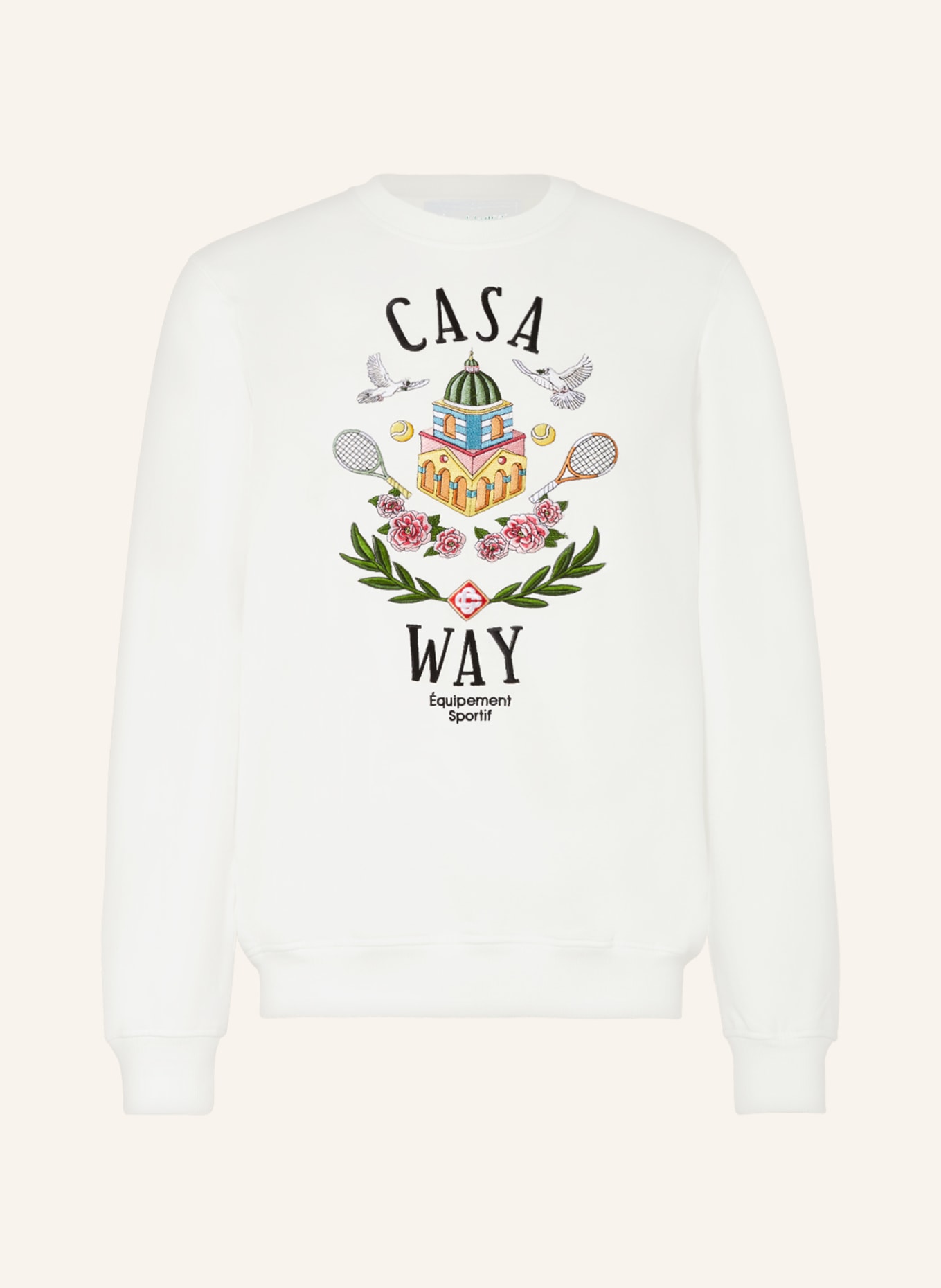 Casablanca Sweatshirt, Color: WHITE/ GREEN/ PINK (Image 1)