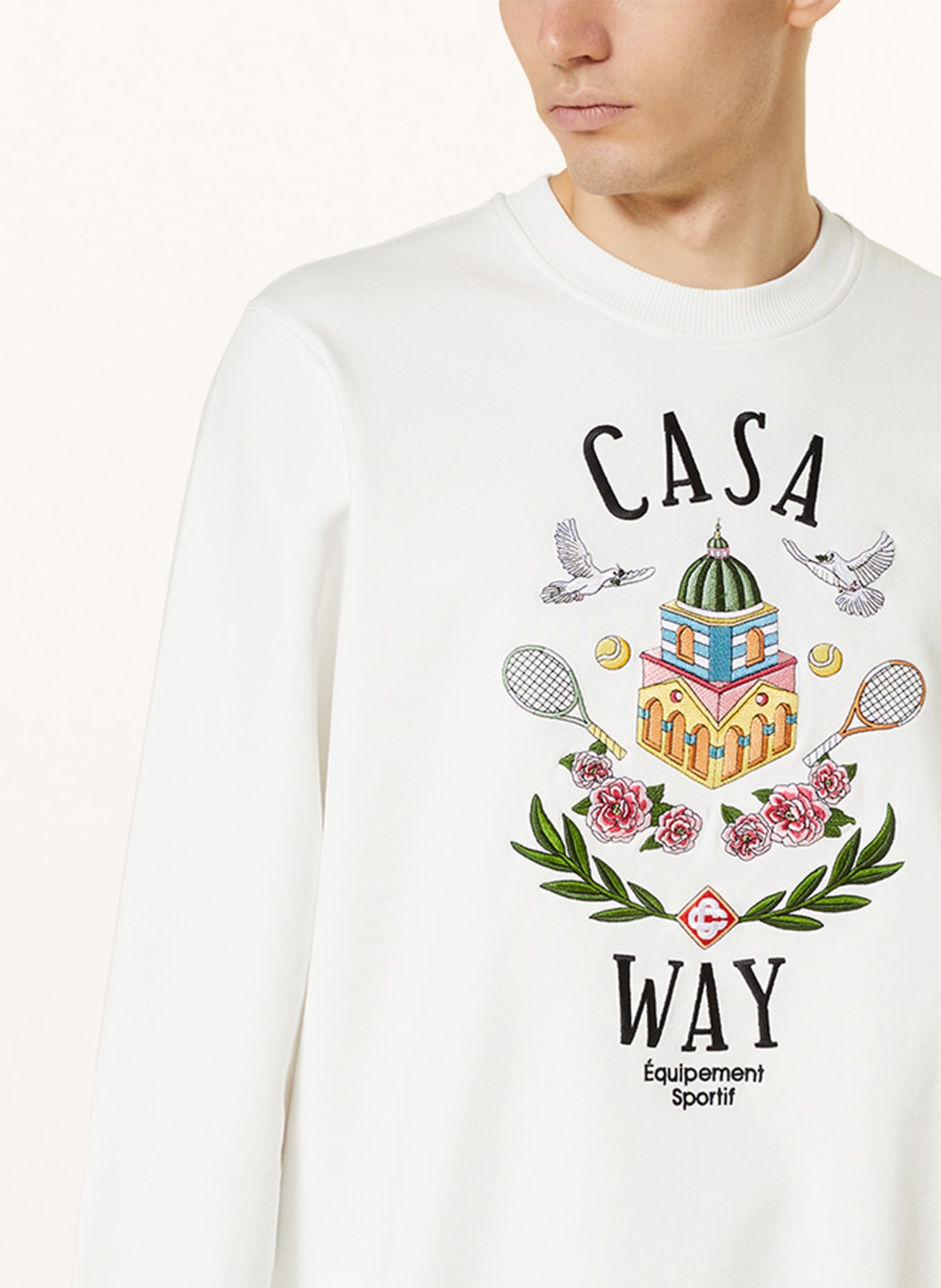 Casablanca Sweatshirt, Farbe: WEISS/ GRÜN/ ROSA (Bild 4)