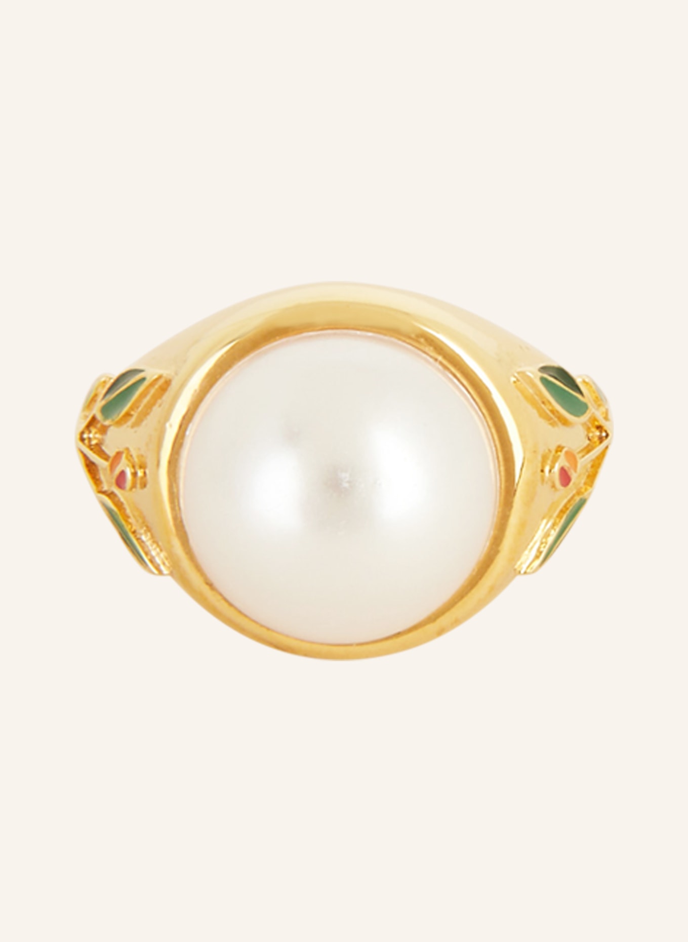 Casablanca Ring, Color: GOLD/ WHITE/ GREEN (Image 3)