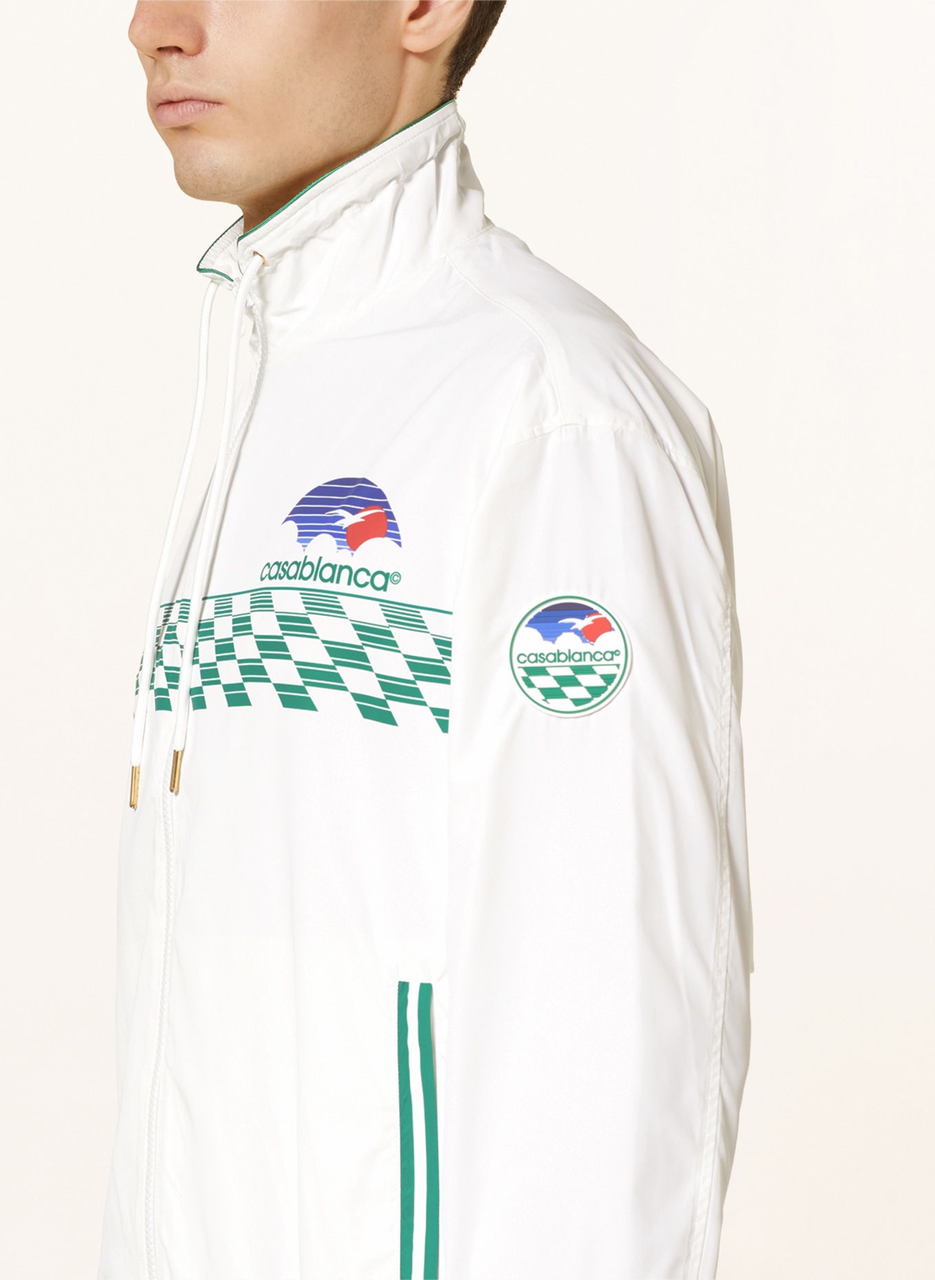 Casablanca Training jacket, Color: WHITE/ GREEN/ BLUE (Image 4)