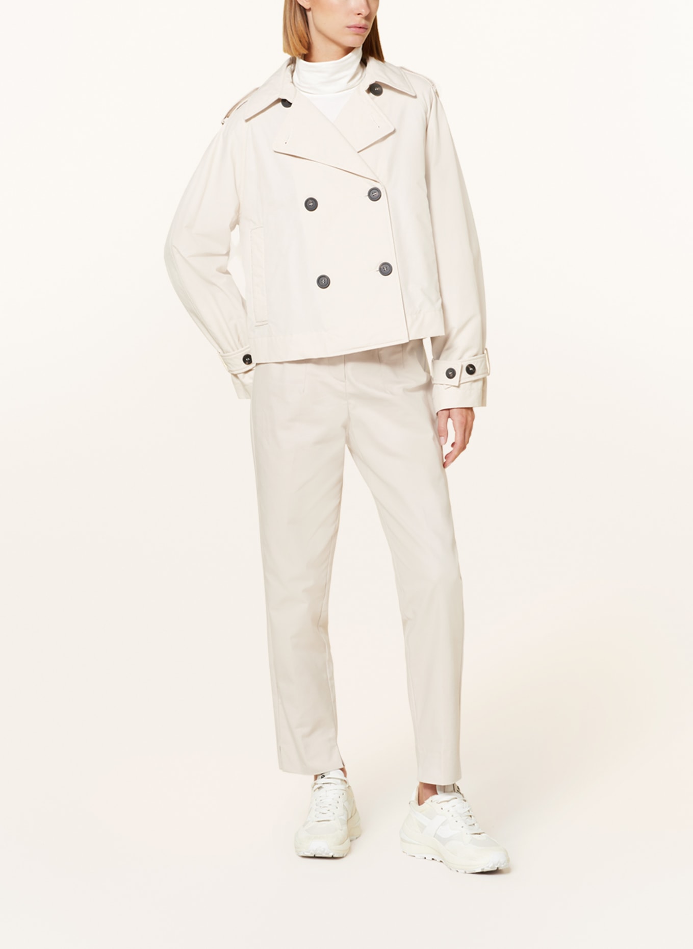 PESERICO Trench coat, Color: CREAM (Image 2)