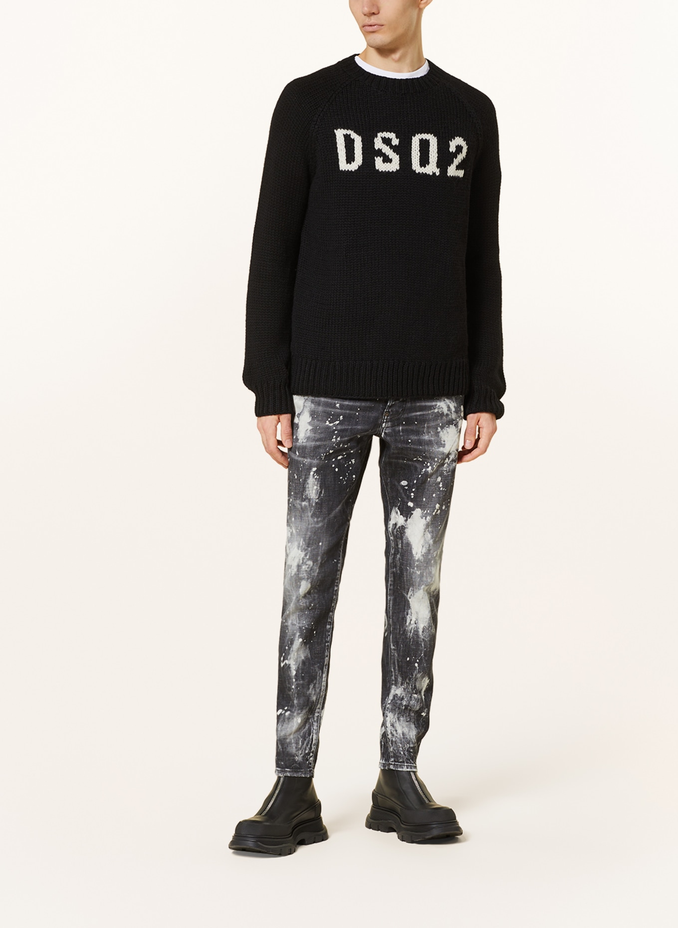 DSQUARED2 Sweater, Color: BLACK/ WHITE (Image 2)