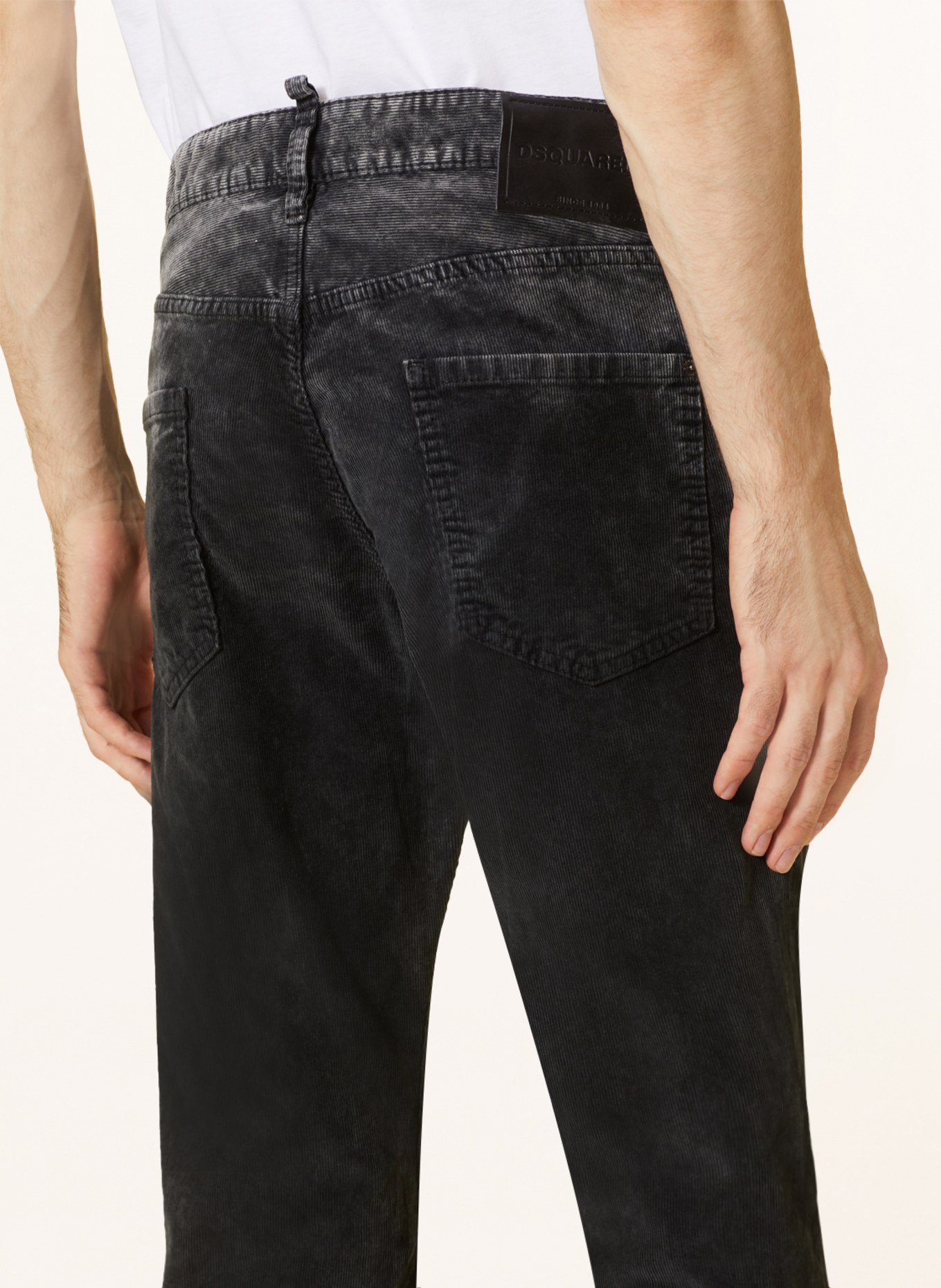 DSQUARED2 Corduroy trousers COOL GUY extra slim fit, Color: BLACK (Image 6)