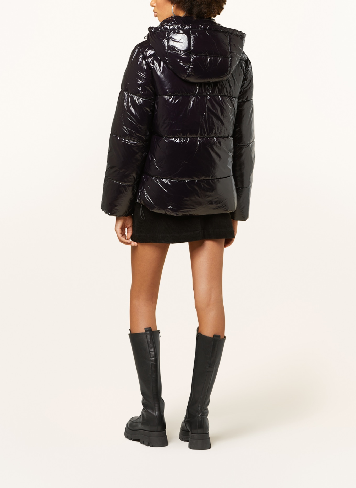 NEO NOIR Quilted jacket with detachable hood, Color: BLACK (Image 3)