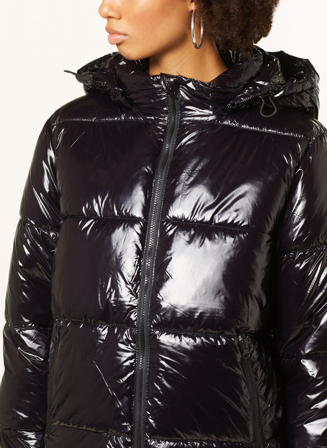 NEO NOIR Quilted jacket with detachable hood, Color: BLACK (Image 6)