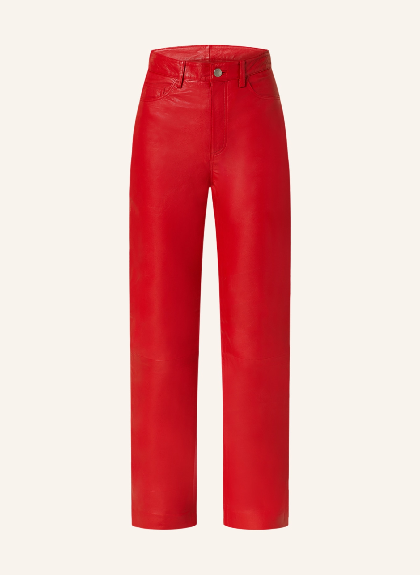 REMAIN Leather trousers, Color: RED (Image 1)