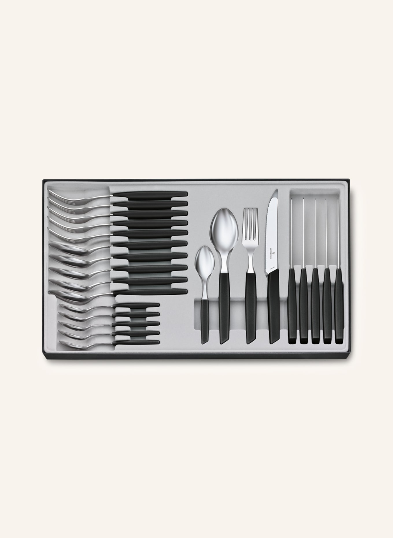 VICTORINOX 24-piece Cutlery set SWISS MODERN, Color: BLACK (Image 2)