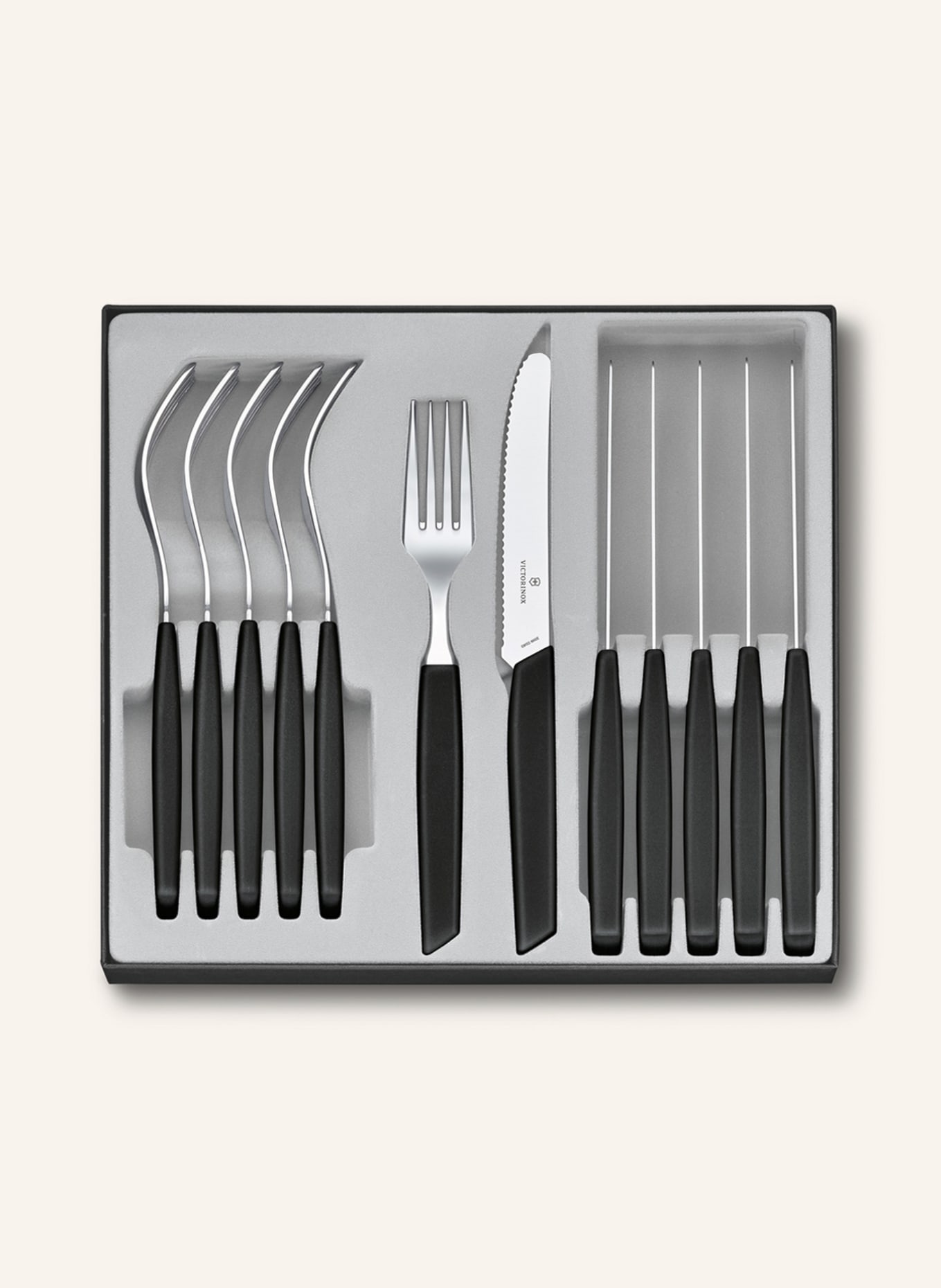 VICTORINOX 12-piece Cutlery set SWISS MODERN, Color: BLACK (Image 2)