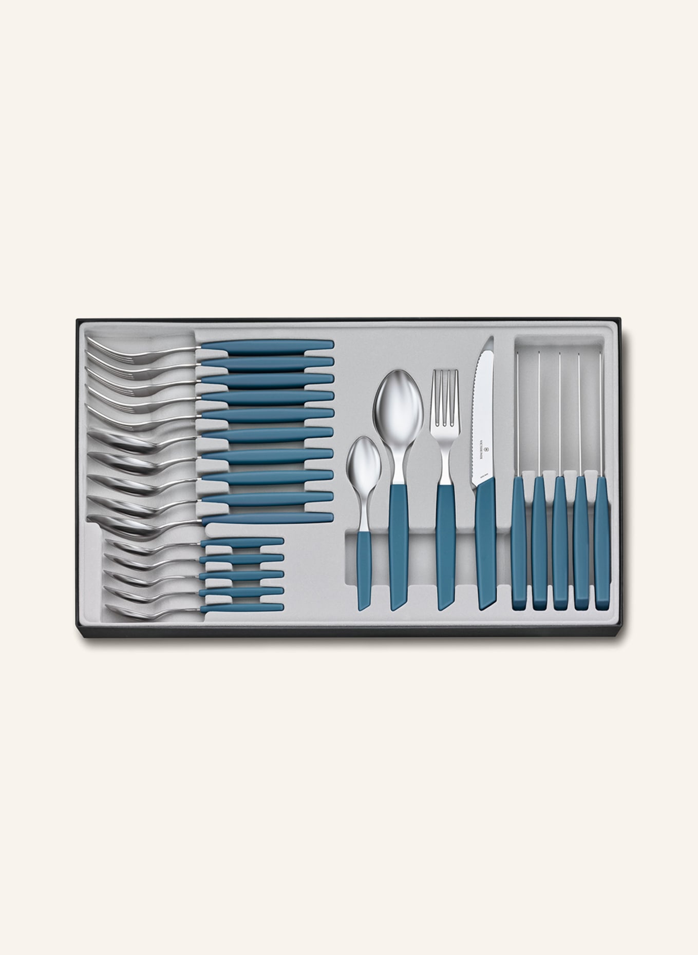 VICTORINOX 24-piece Cutlery set SWISS MODERN, Color: BLUE (Image 2)