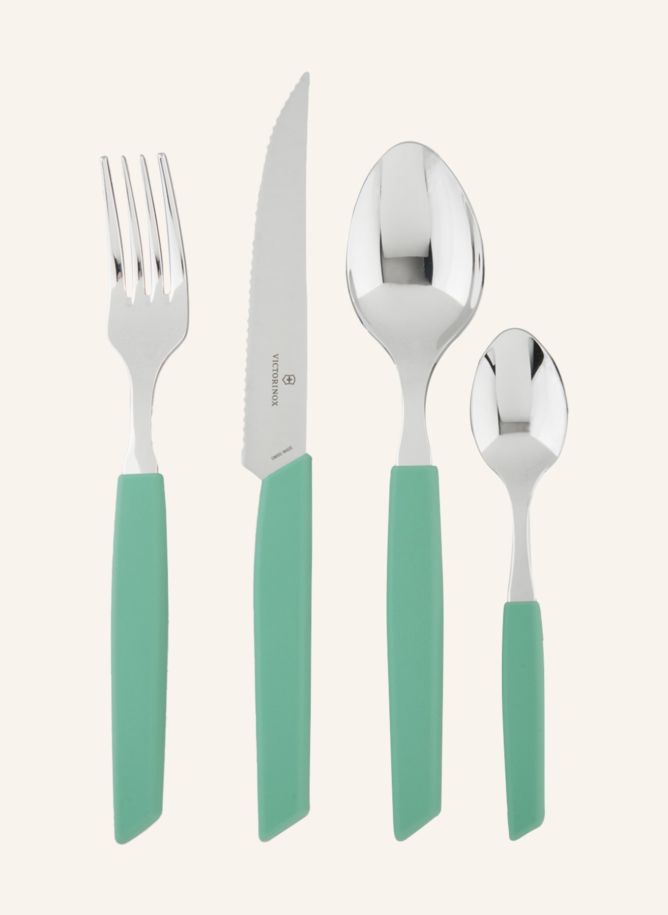 VICTORINOX 24-piece Cutlery set SWISS MODERN, Color: MINT (Image 1)
