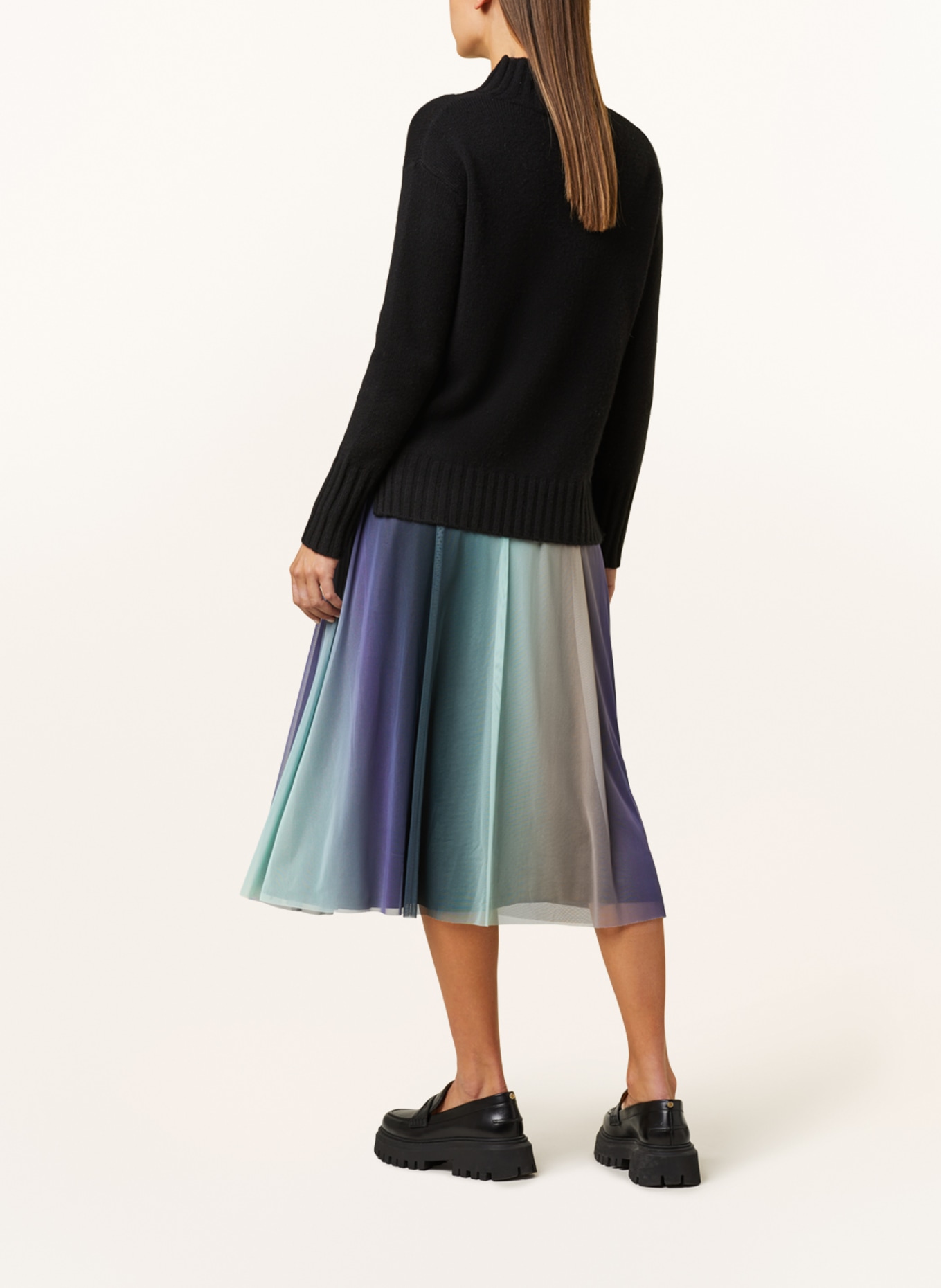 CINQUE Mesh skirt CIFAB, Color: MINT/ DARK PURPLE/ LIGHT BROWN (Image 3)
