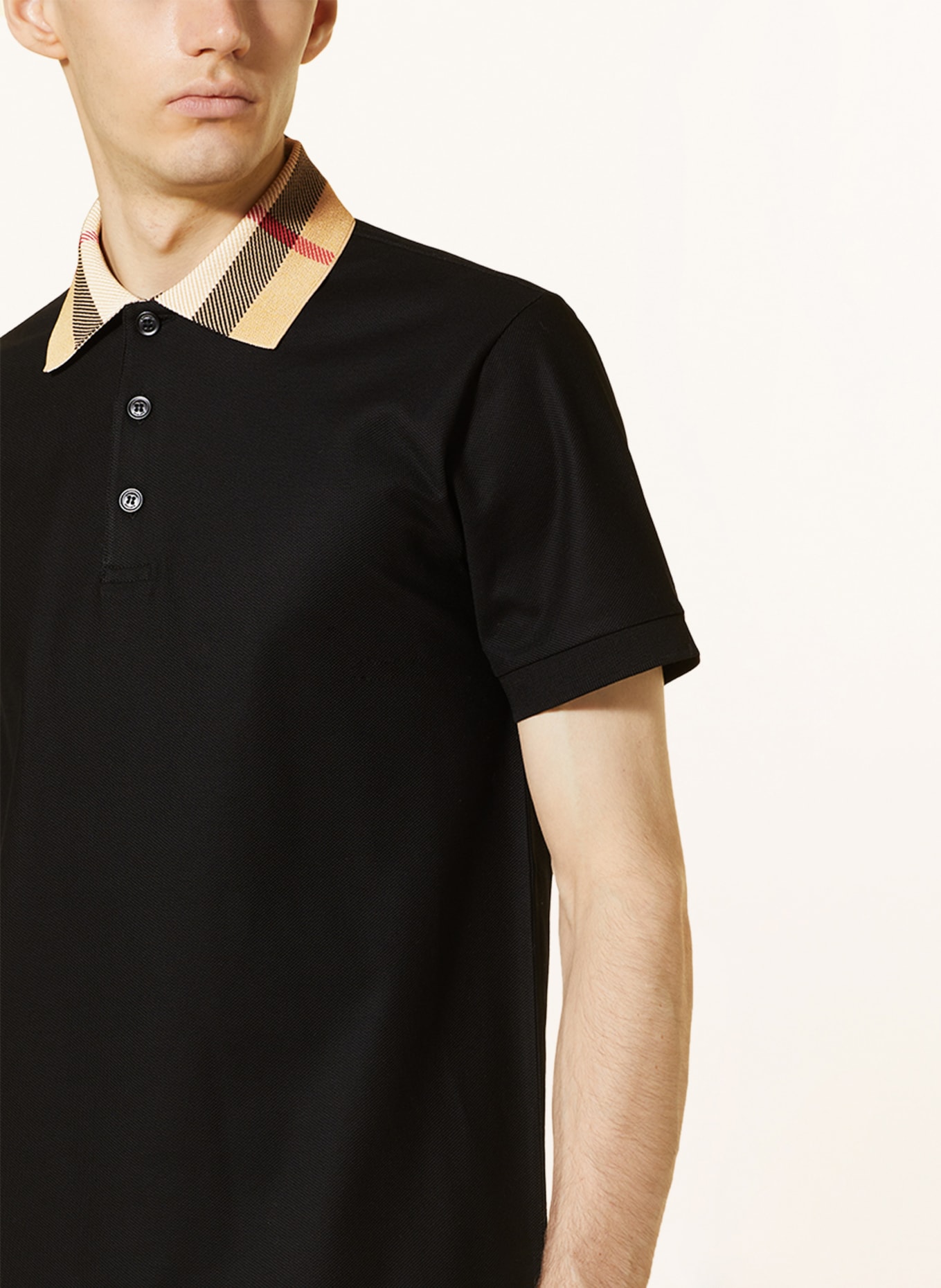 BURBERRY Piqué-Poloshirt CODY, Farbe: SCHWARZ (Bild 4)