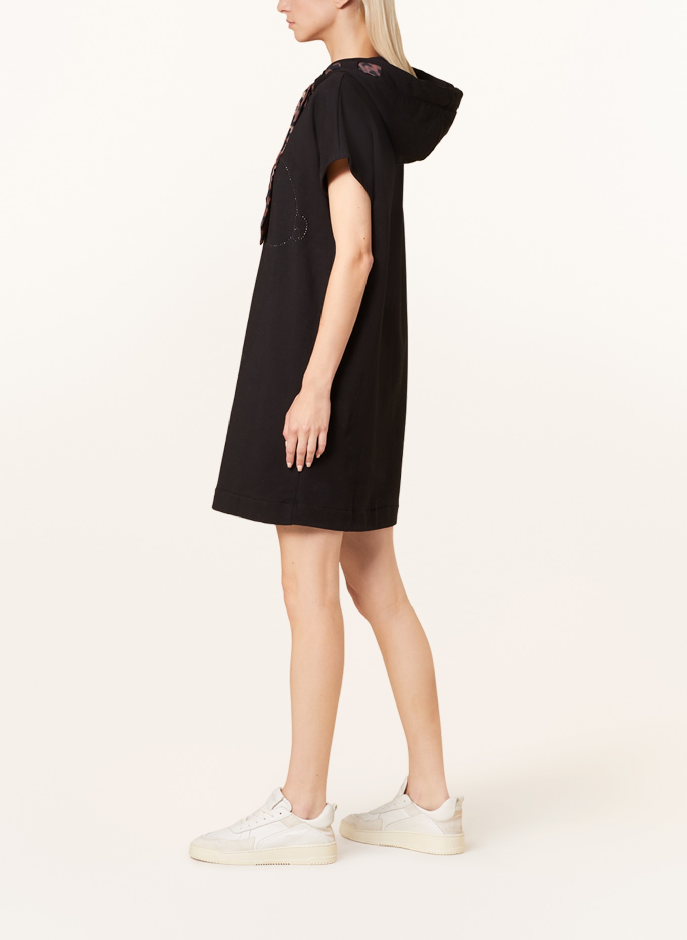 FrogBox Sweater dress with decorative gems, Color: BLACK (Image 4)