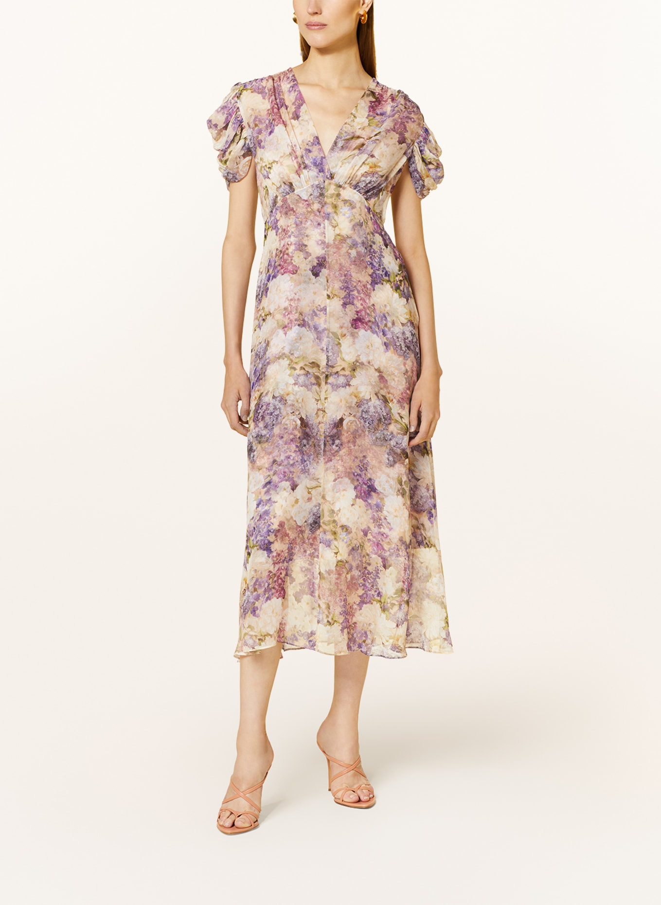 ZIMMERMANN Silk dress LYRICAL, Color: NUDE/ LIGHT PURPLE/ OLIVE (Image 2)