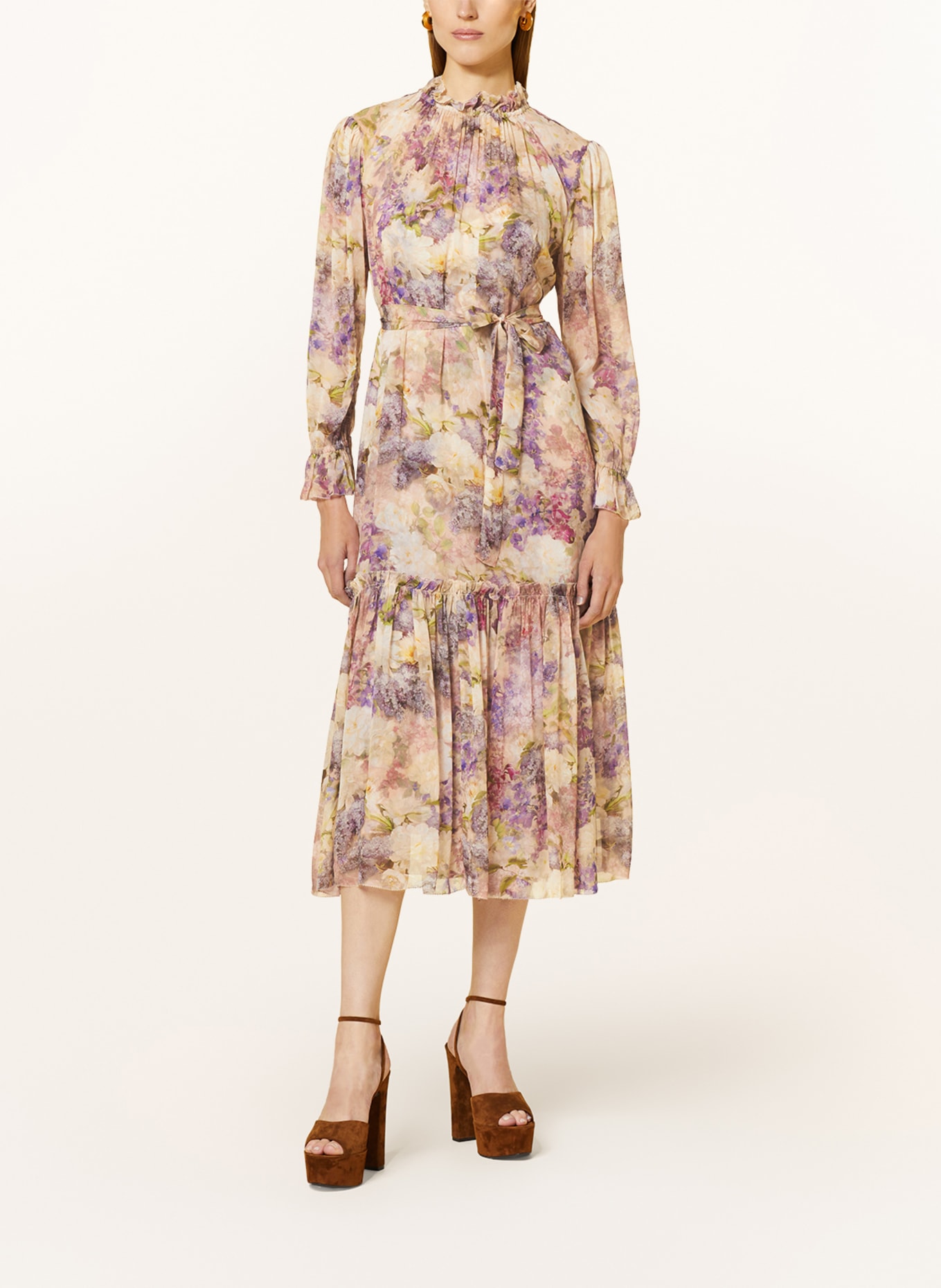 ZIMMERMANN Kleid LYRICAL LANTERN, Farbe: NUDE/ HELLLILA/ HELLGRÜN (Bild 2)