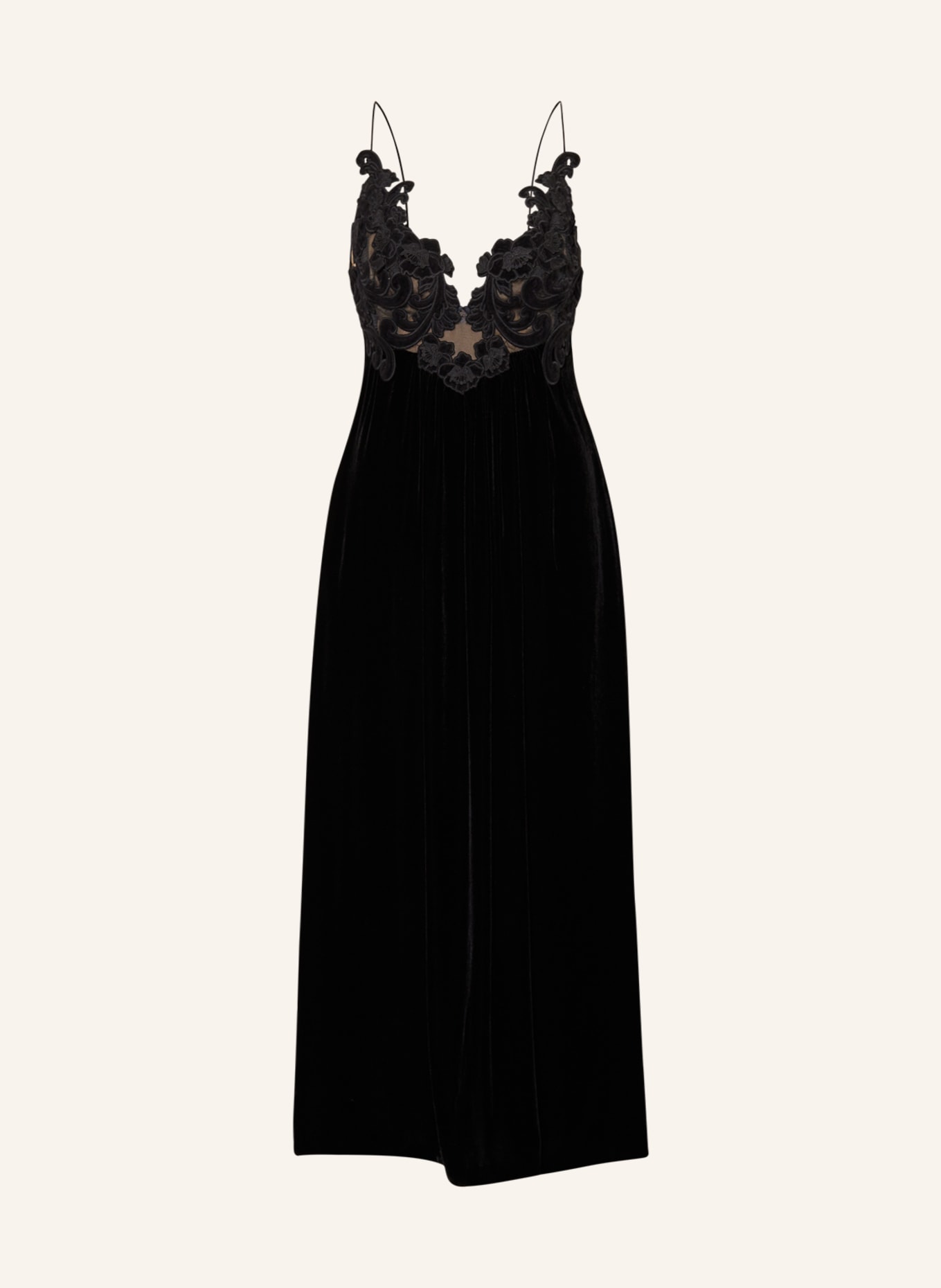 ZIMMERMANN Velvet dress SENSORY with lace, Color: BLACK (Image 1)