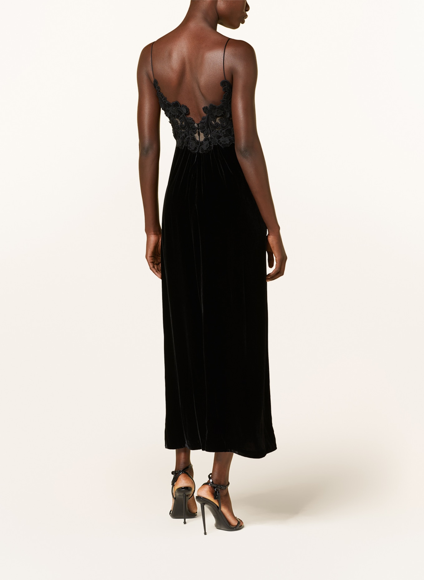 ZIMMERMANN Velvet dress SENSORY with lace, Color: BLACK (Image 3)